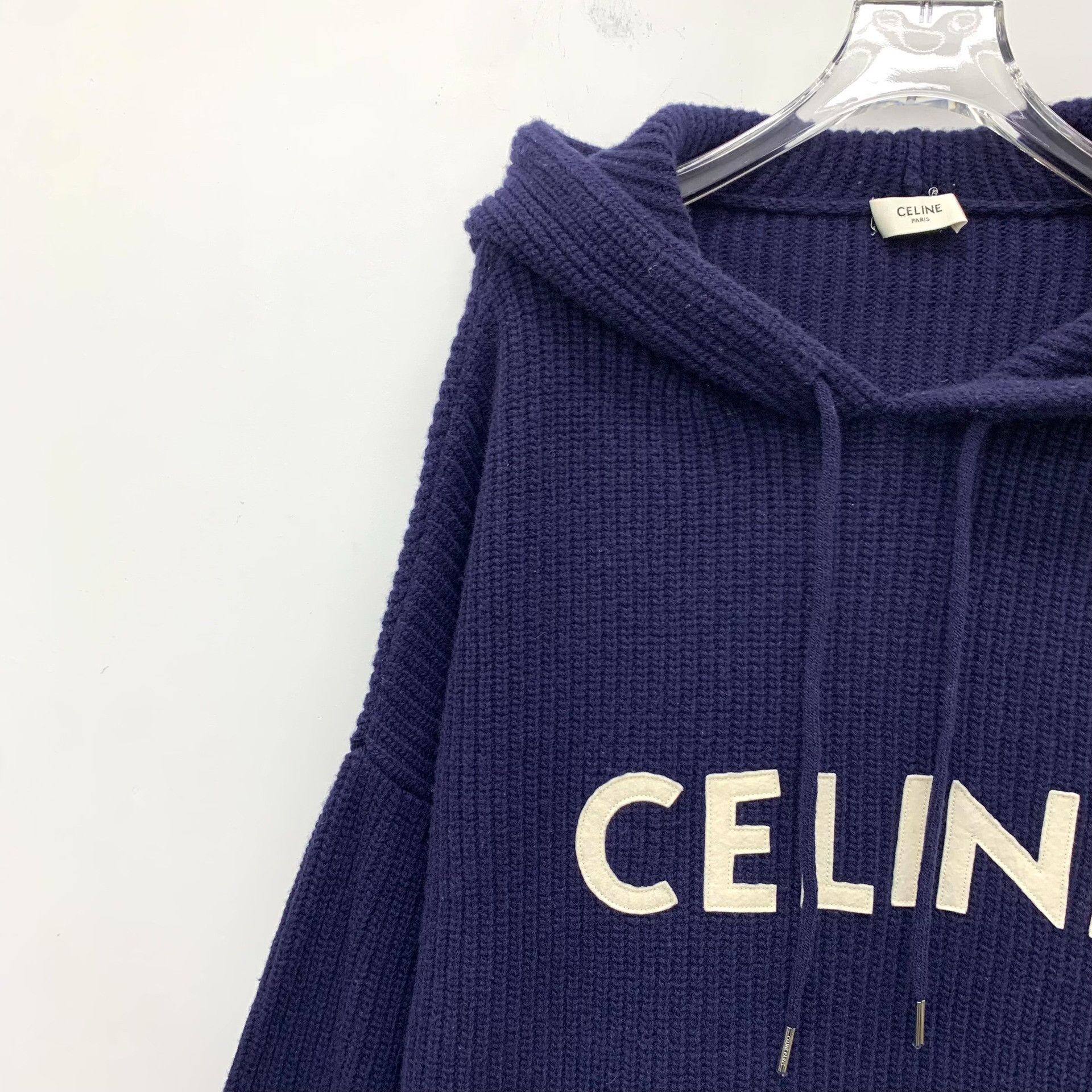 Celine Celine Logo Letter Wool Hooded Sweater Size S / US 4 / IT 40 - 3 Thumbnail
