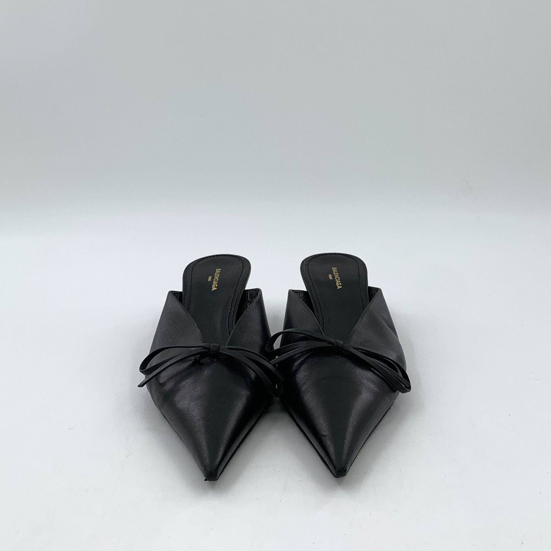 Balenciaga Balenciaga Knife Pointed Bow Mule Heels Size US 4 / IT 34 - 3 Thumbnail