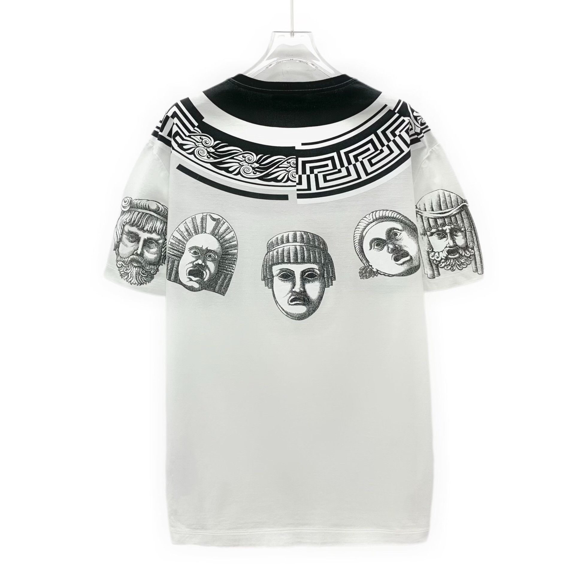 Versace Versace White Baroque Print Cotton T-Shirt Size US M / EU 48-50 / 2 - 2 Thumbnail