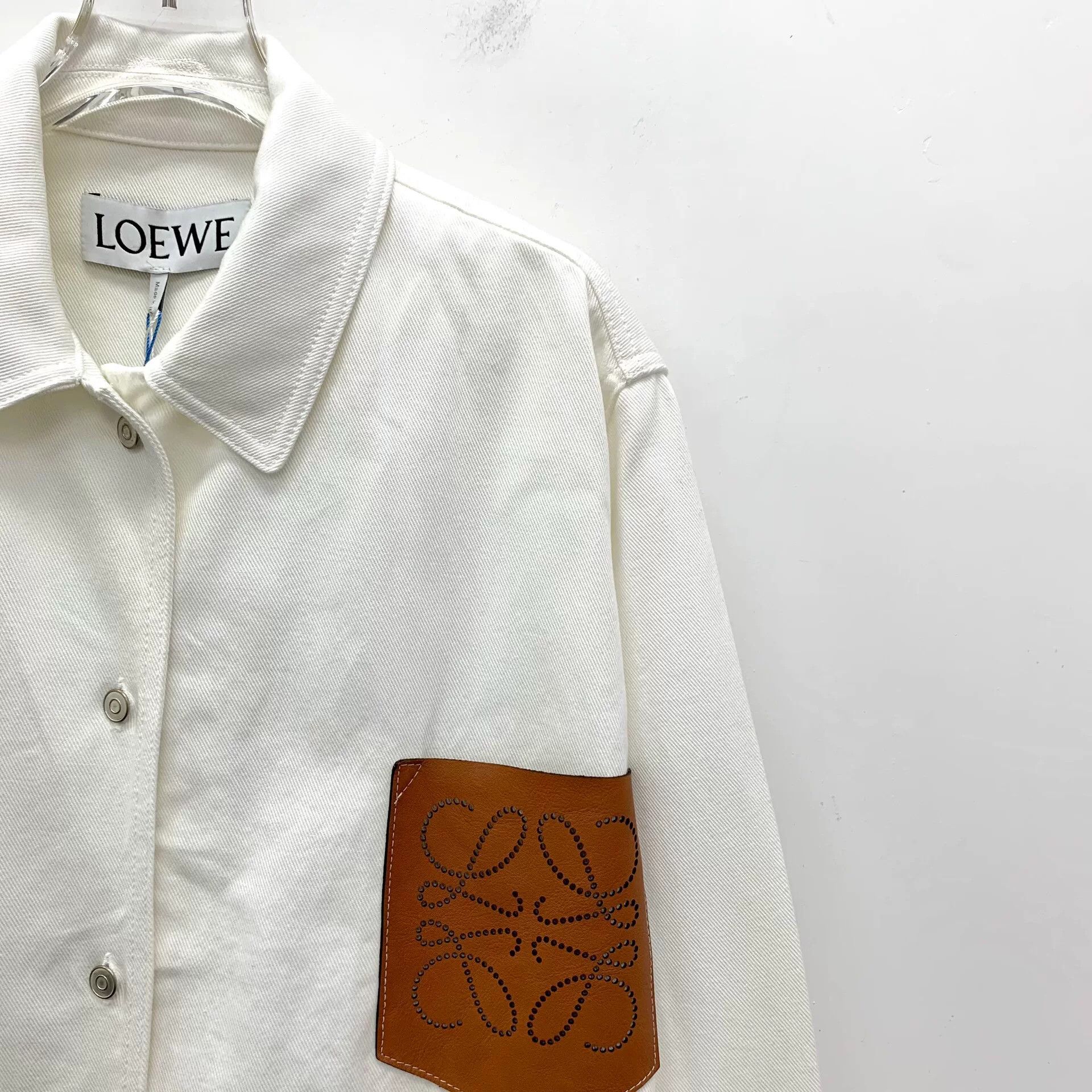 Loewe Loewe White Logo Cotton Shirt Size XXS / US 00 / IT 34 - 3 Thumbnail