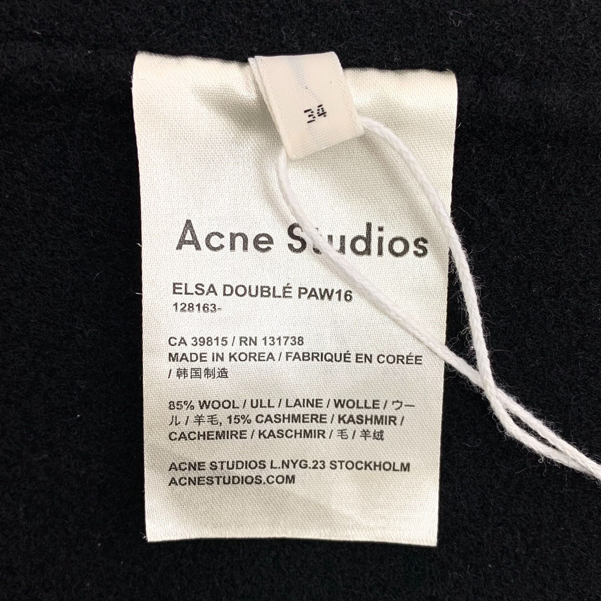 Acne Studios Acne Studios Black Wool Lapel Coat Size XXS / US 00 / IT 34 - 6 Thumbnail