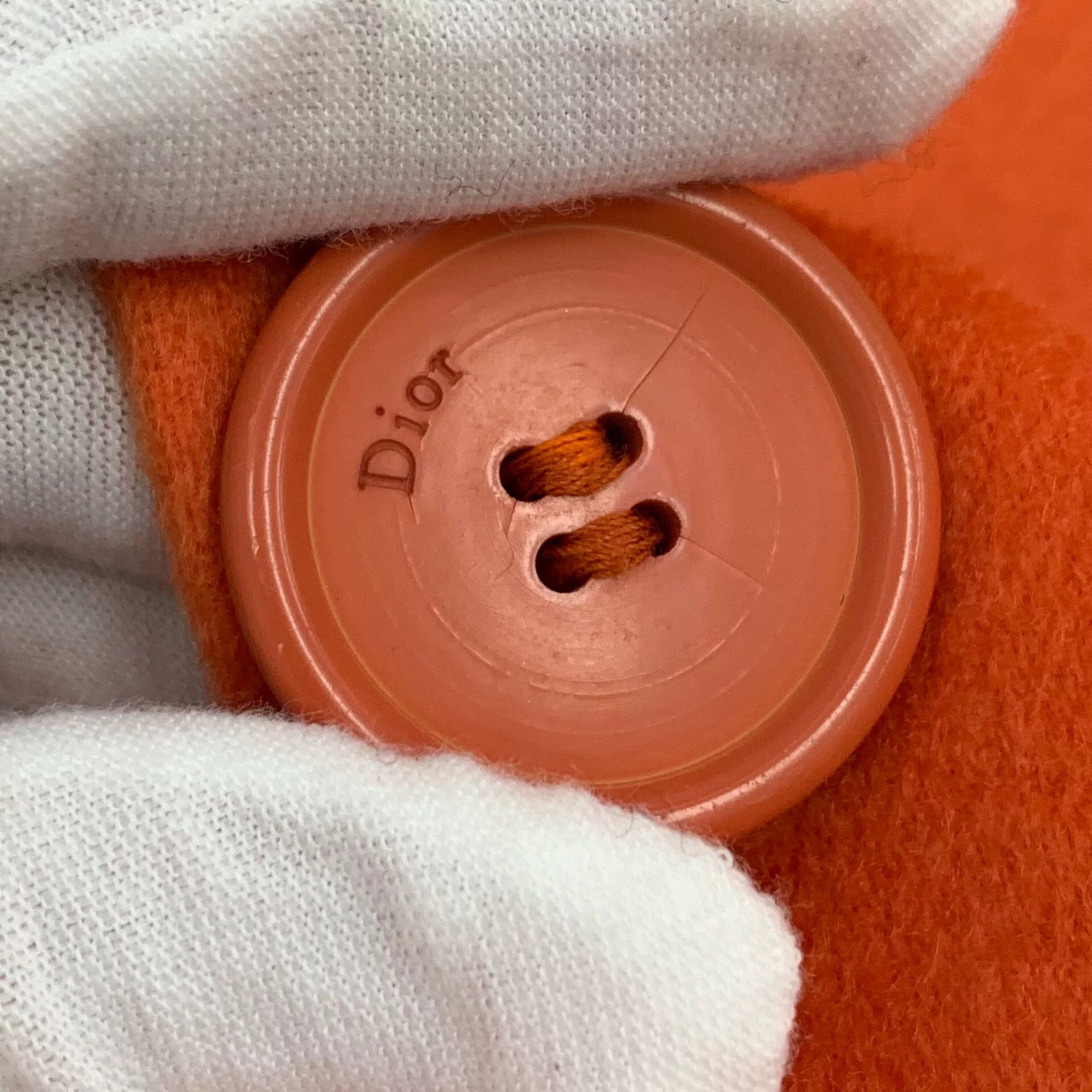 Dior Dior Orange Cashmere Single-Breasted Coat Size S / US 4 / IT 40 - 6 Thumbnail