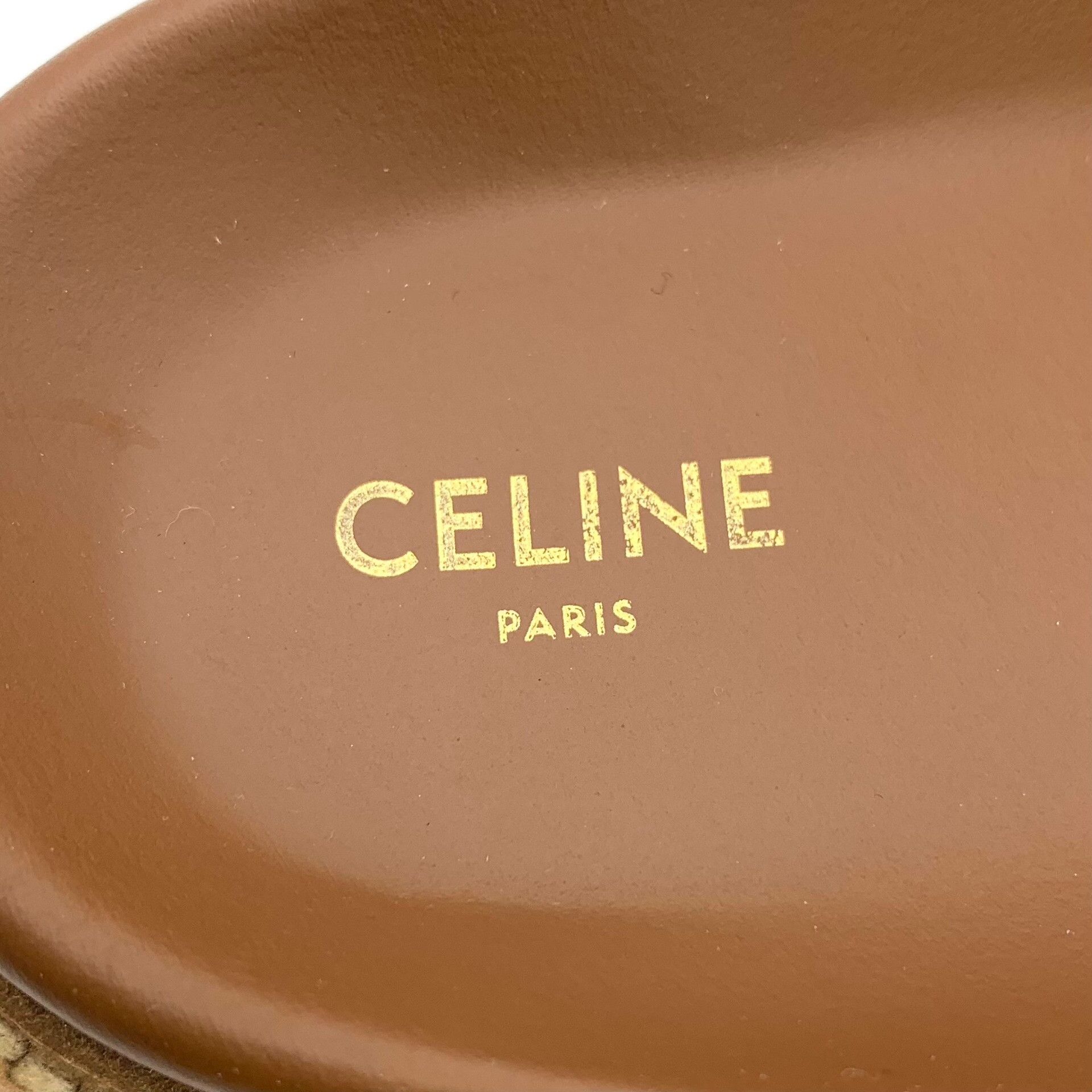 Celine Celine Brown Leather Triomphe Buckle Flat Sandals Size US 8 / IT 38 - 7 Thumbnail