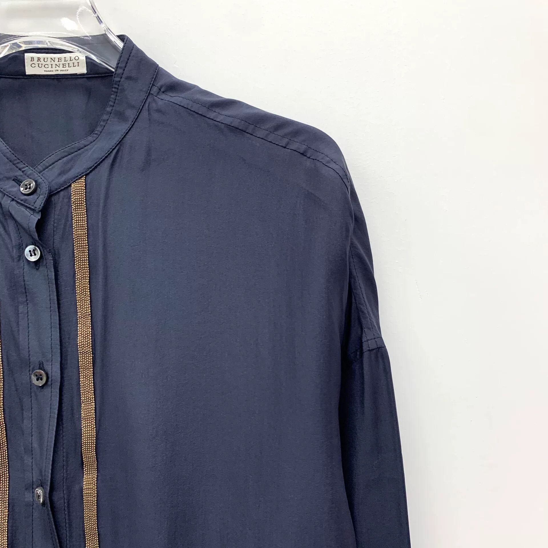 Brunello Cucinelli Brunello Cucinelli Silk Long-Sleeve Shirt Size US M / EU 48-50 / 2 - 3 Thumbnail
