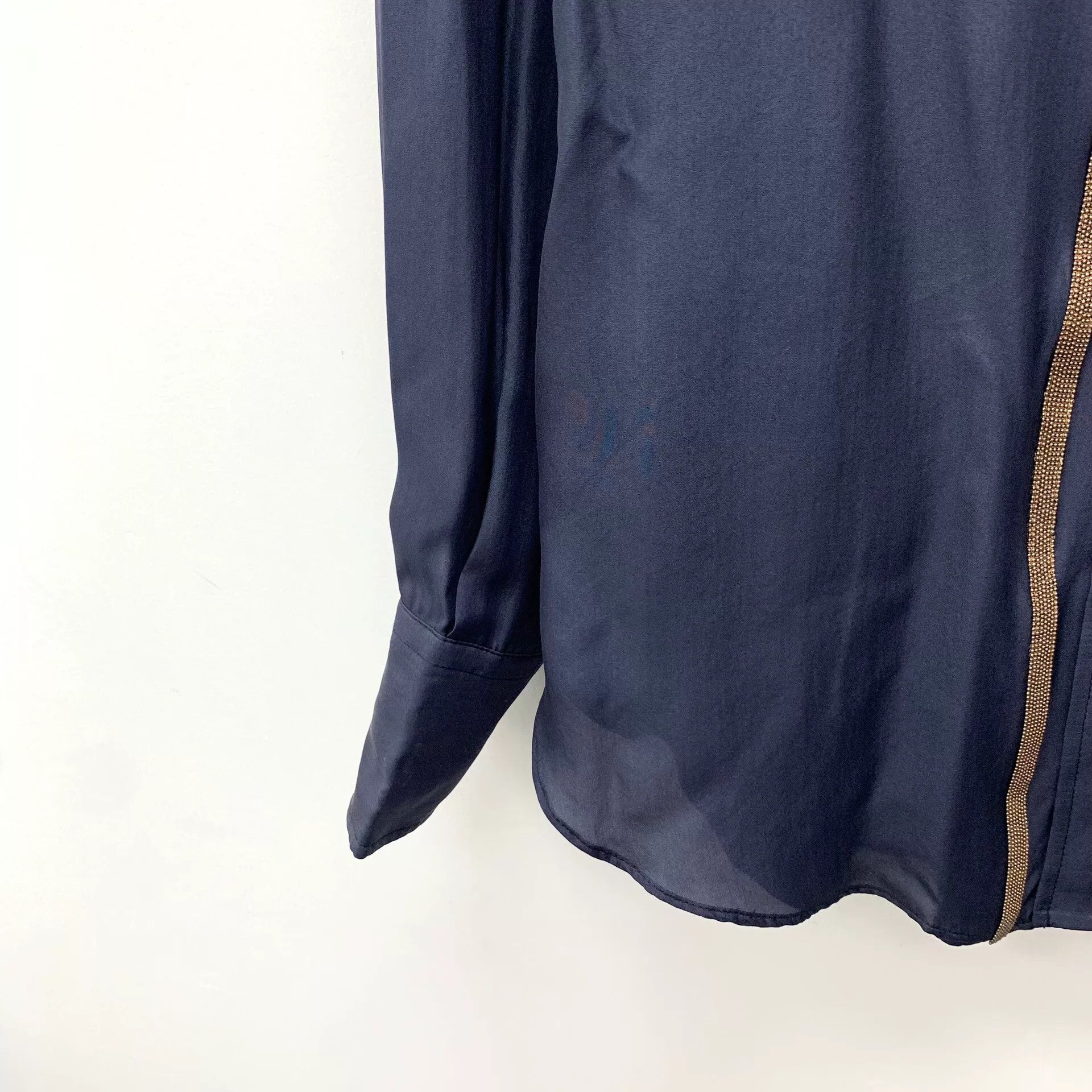 Brunello Cucinelli Brunello Cucinelli Silk Long-Sleeve Shirt Size US M / EU 48-50 / 2 - 4 Thumbnail