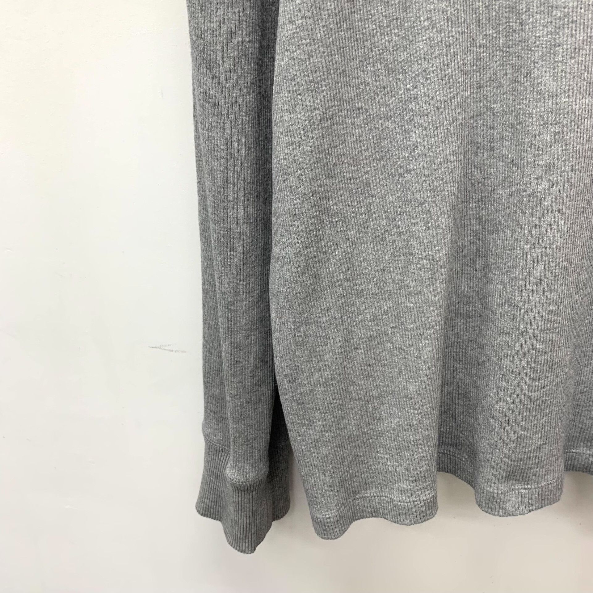 Loewe Loewe 24 Gray Logo Embroidered Cotton Sweater Size S / US 4 / IT 40 - 4 Thumbnail