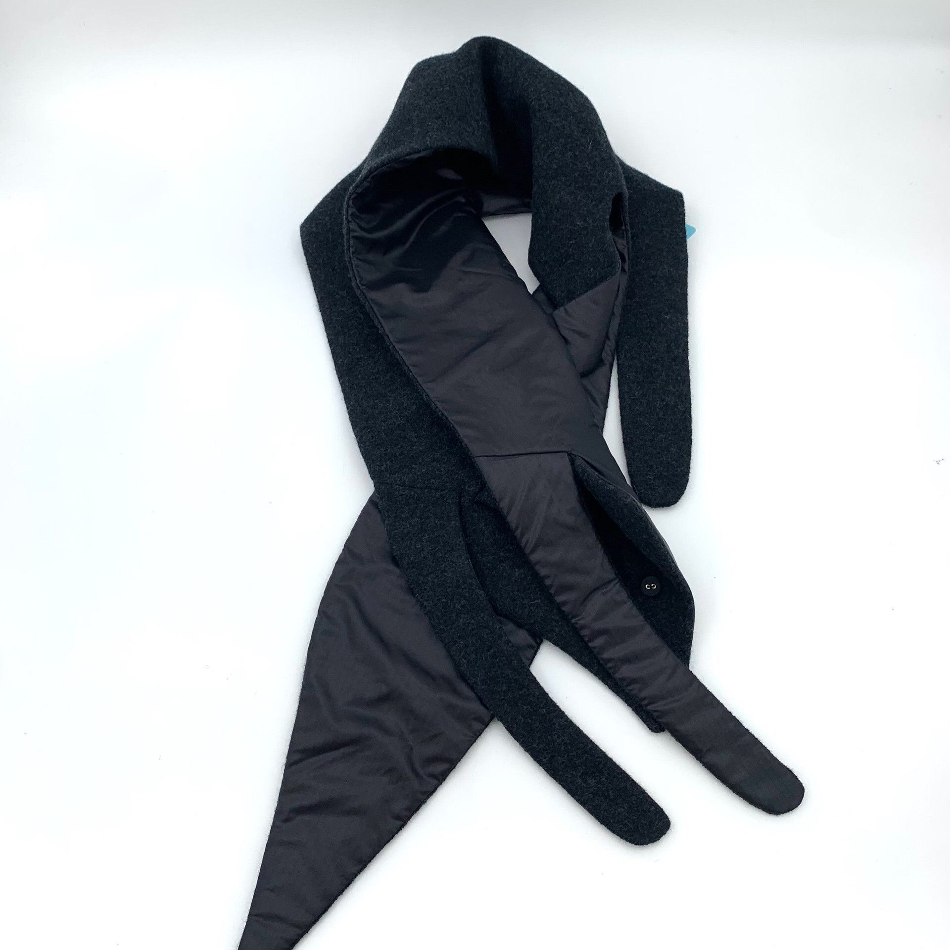 Thom Browne Thom Browne Black Button Irregular Scarf Size ONE SIZE - 6 Thumbnail