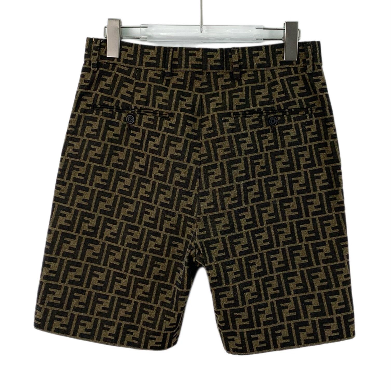 Fendi Fendi Deep Brown Double F Print Casual Shorts Size US 30 / EU 46 - 2 Thumbnail