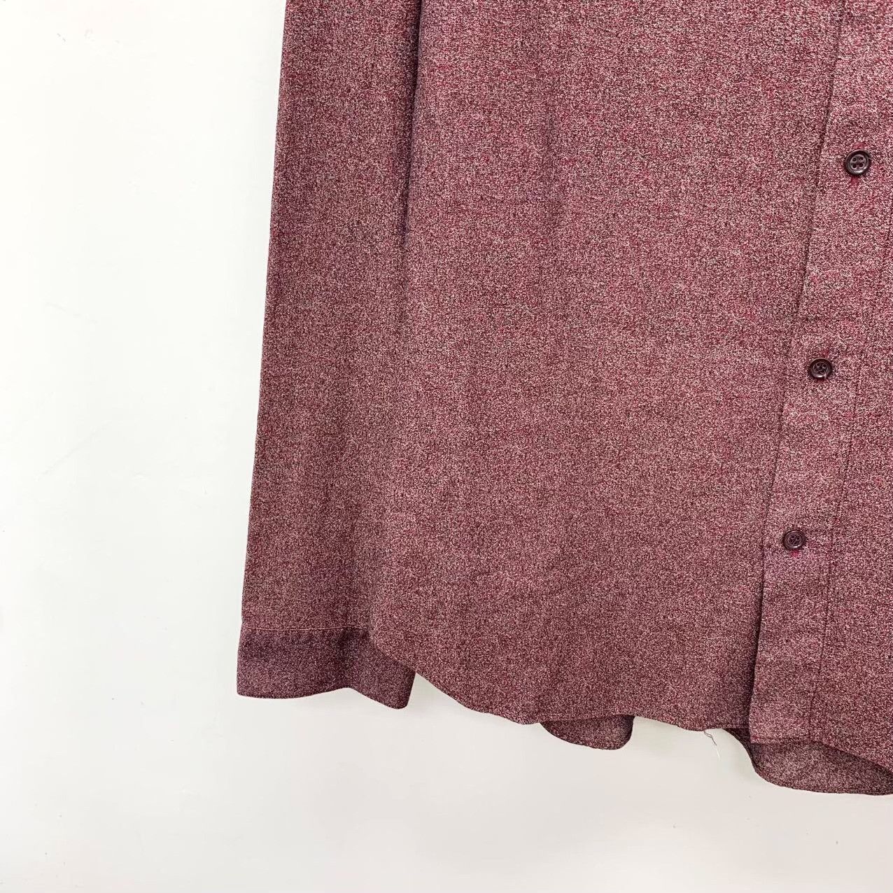 Dior Dior Burgundy Cotton Collared Long-Sleeve Shirt Size US S / EU 44-46 / 1 - 4 Thumbnail