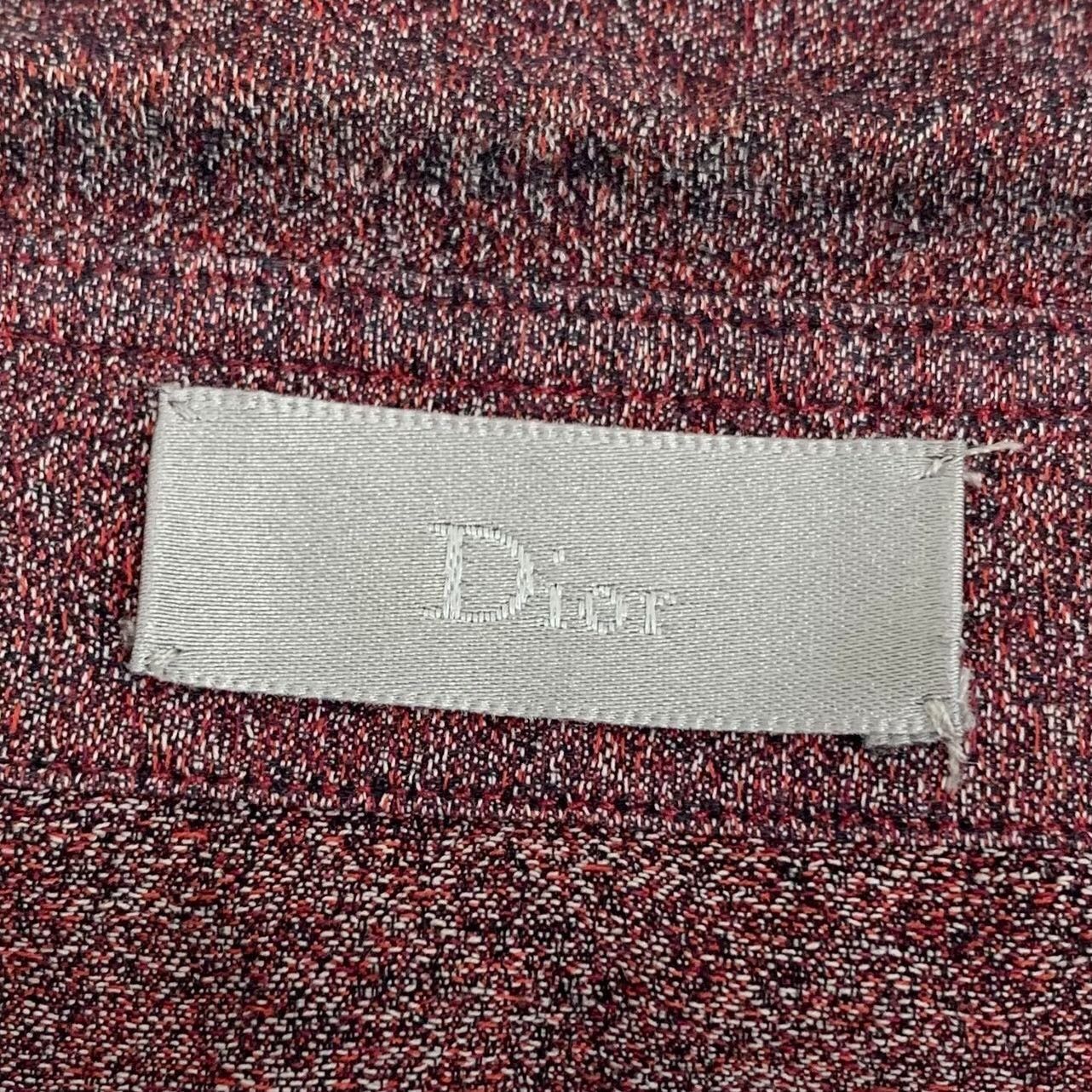 Dior Dior Burgundy Cotton Collared Long-Sleeve Shirt Size US S / EU 44-46 / 1 - 5 Thumbnail