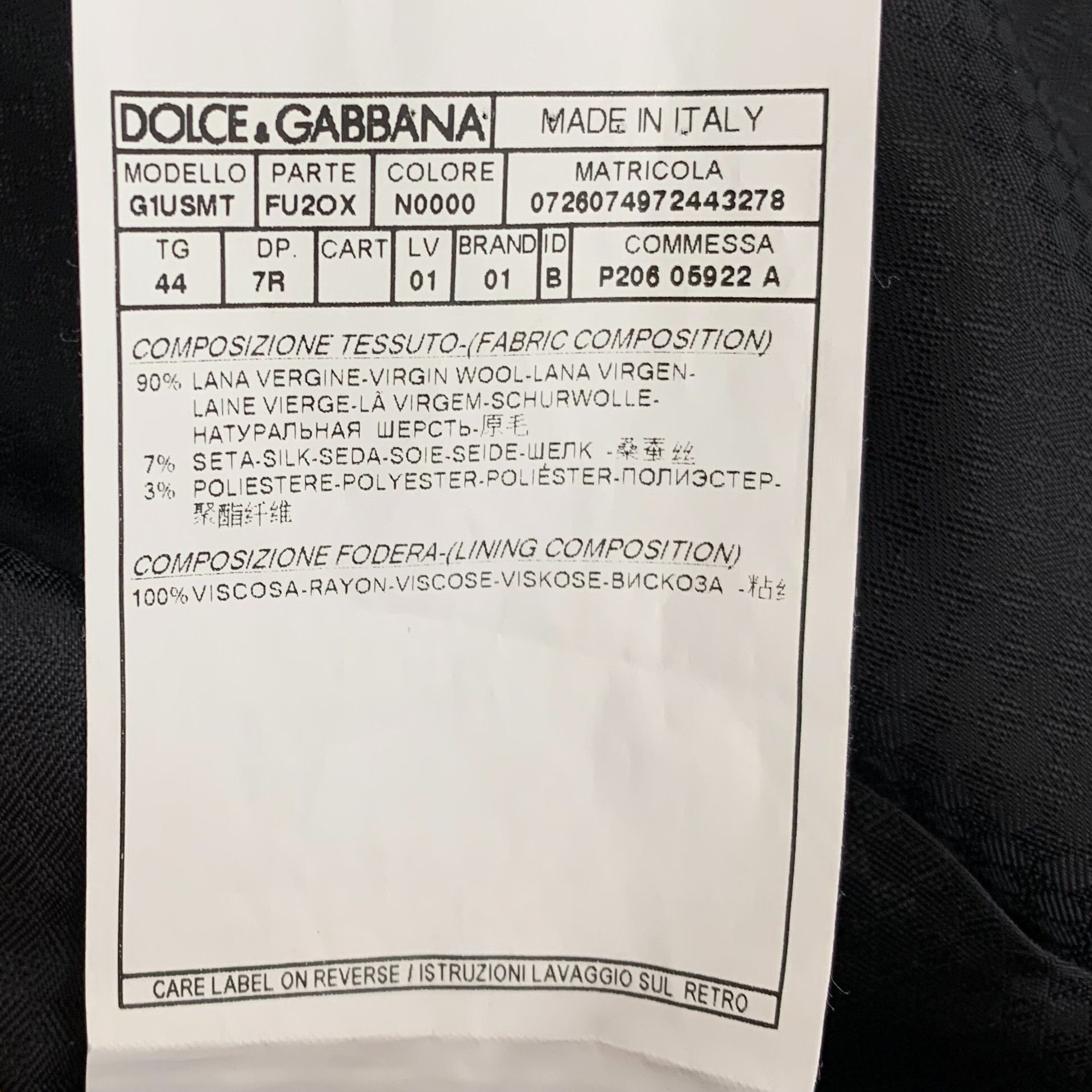 Dolce & Gabbana Dolce Gabbana Wool Lapel Single-Breasted Blazer Size US S / EU 44-46 / 1 - 7 Thumbnail