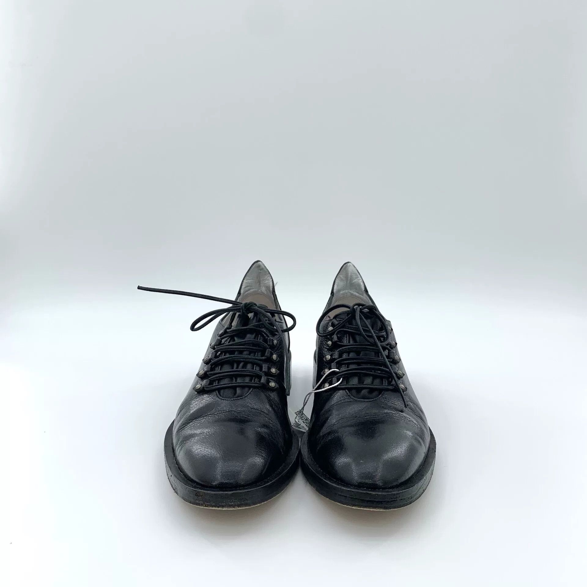 Givenchy Givenchy Black Lace-Up Derby Flats Size US 5 / IT 35 - 3 Thumbnail