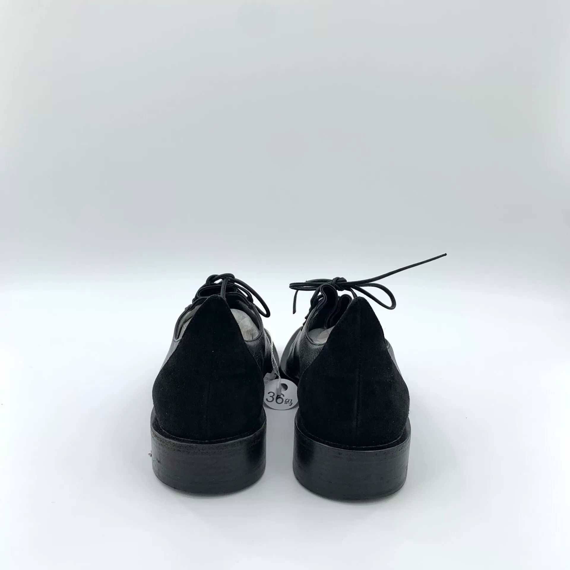 Givenchy Givenchy Black Lace-Up Derby Flats Size US 5 / IT 35 - 4 Thumbnail