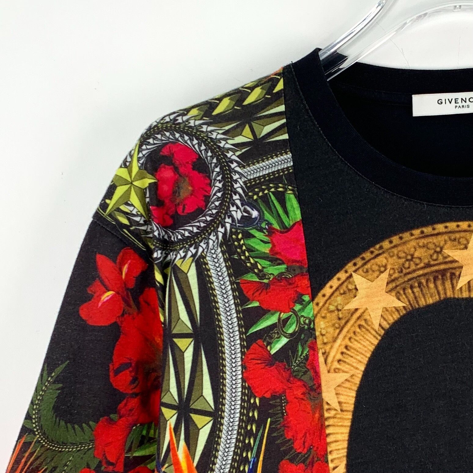 Givenchy Givenchy Floral Madonna Print Cotton T-shirt Size XS / US 0-2 / IT 36-38 - 3 Thumbnail