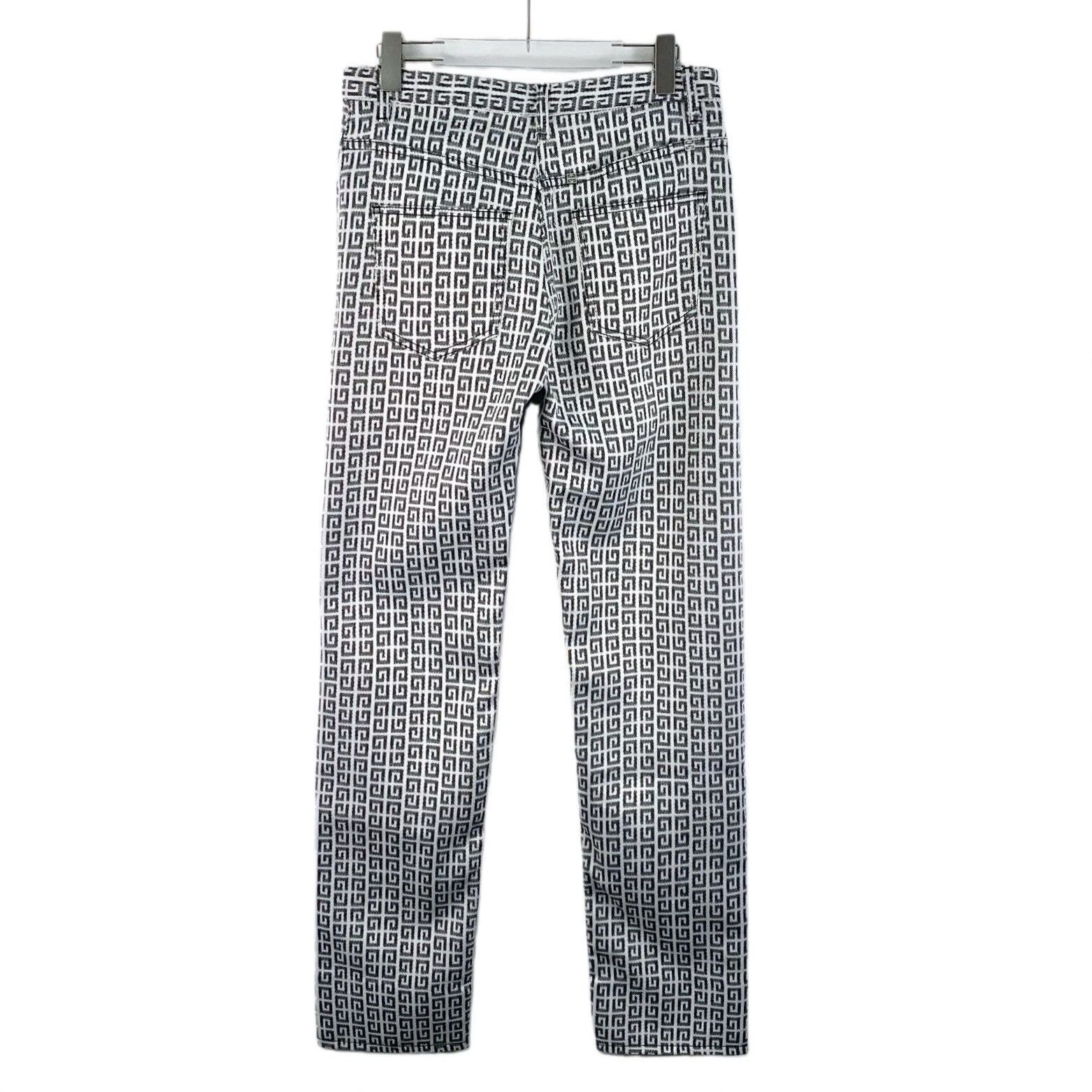 Givenchy Givenchy Logo Print Cotton Casual Pants Size 28" / US 6 / IT 42 - 2 Thumbnail