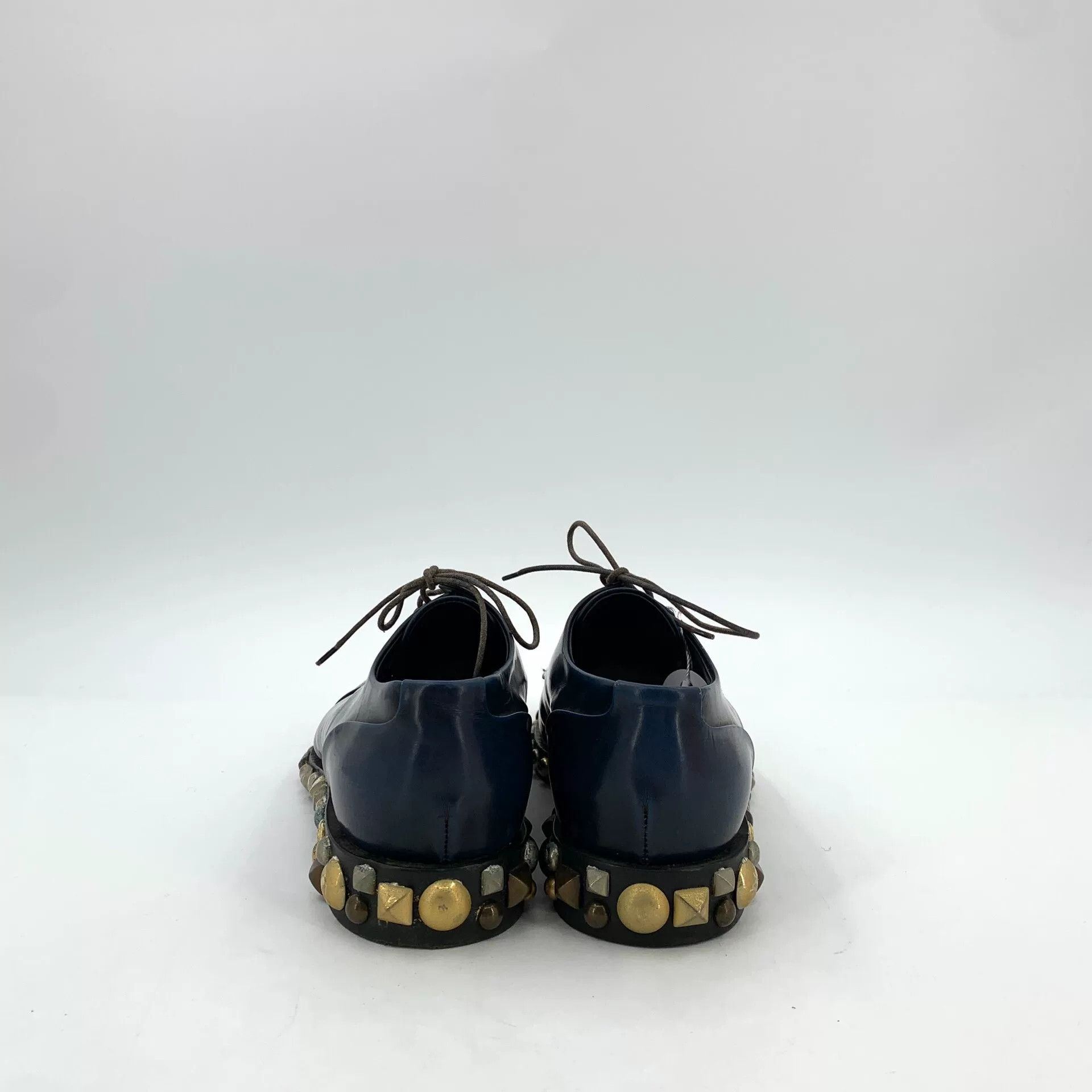 Louis Vuitton Louis Vuitton Black Rivet Lace-Up Leather Shoes Size US 6 / IT 36 - 4 Thumbnail