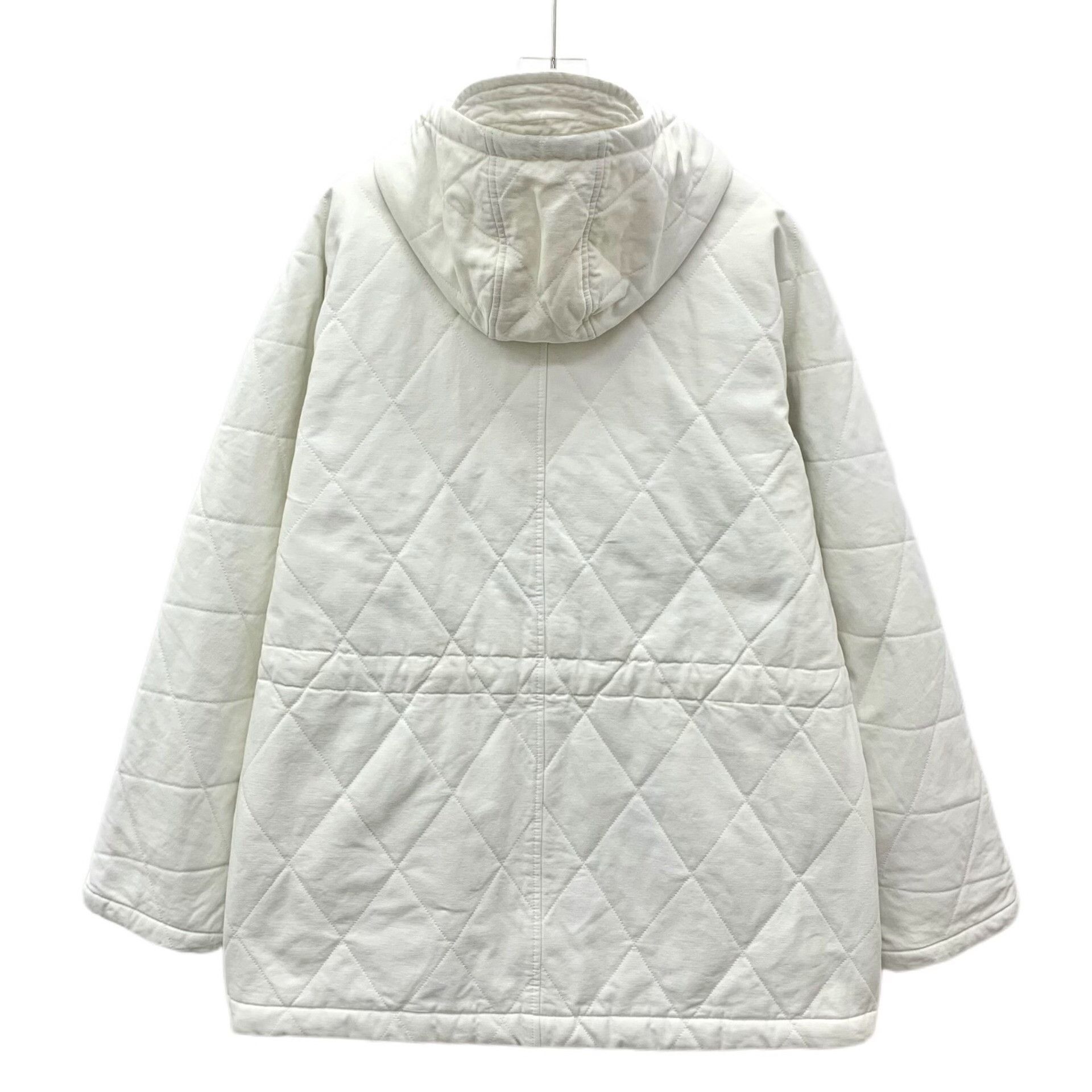Loewe Loewe White Diamond Quilted Cotton Hooded Jacket Size US L / EU 52-54 / 3 - 2 Thumbnail
