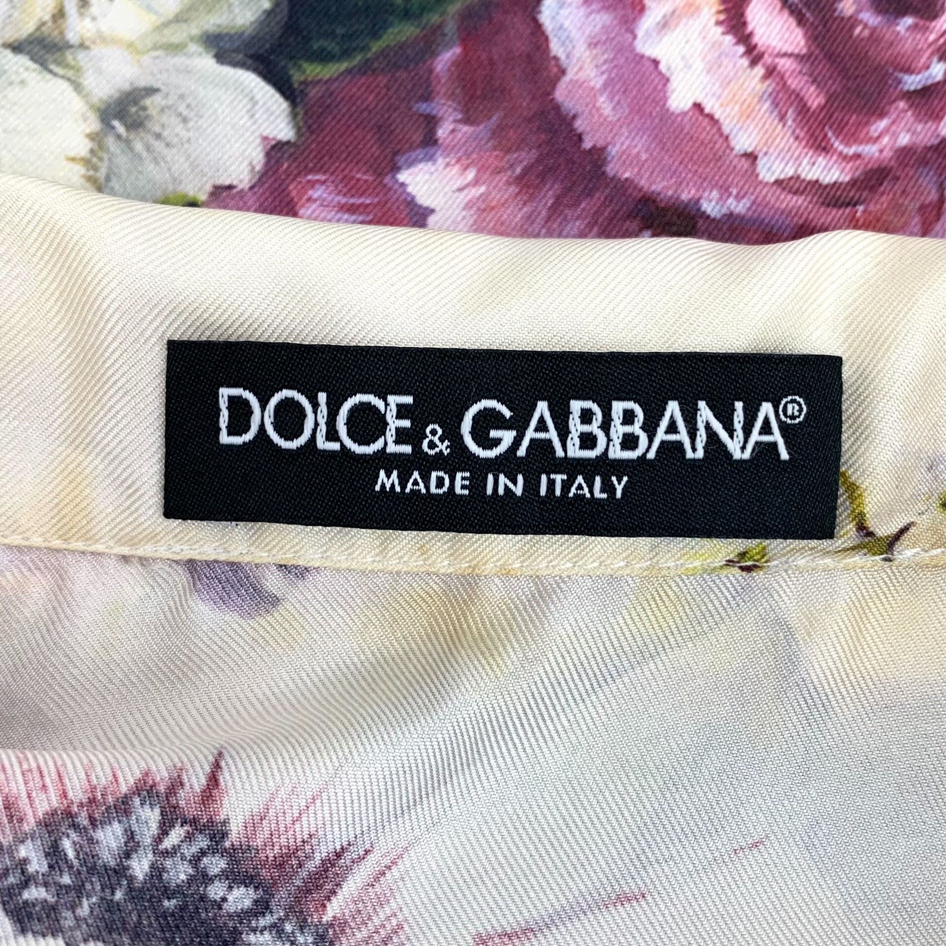 Dolce & Gabbana Dolce Gabbana Floral Print Silk Short-Sleeve Shirt Size XS / US 0-2 / IT 36-38 - 5 Thumbnail