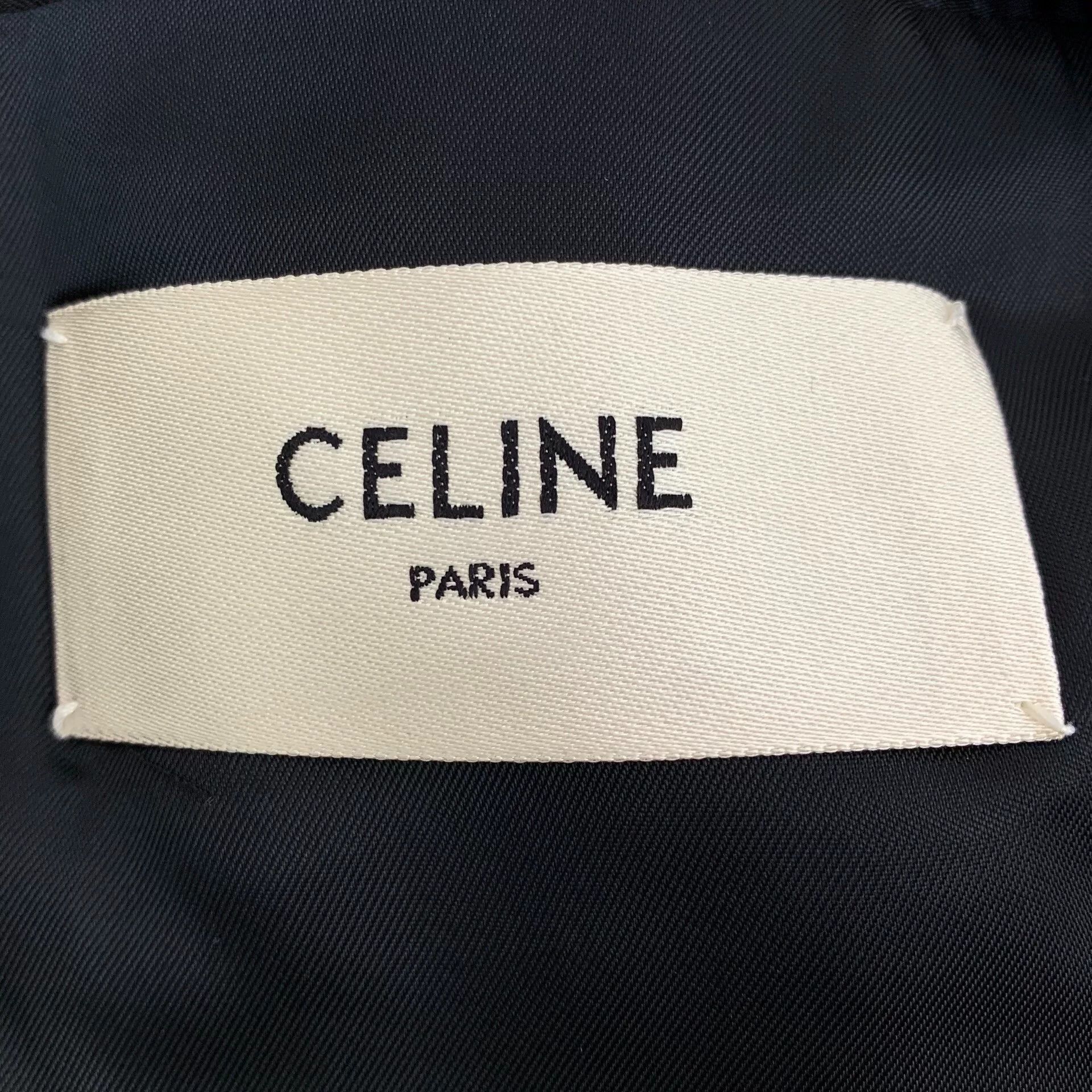 Celine Celine Dark Blue Wool Lapel Blazer Size XXS / US 00 / IT 34 - 6 Thumbnail