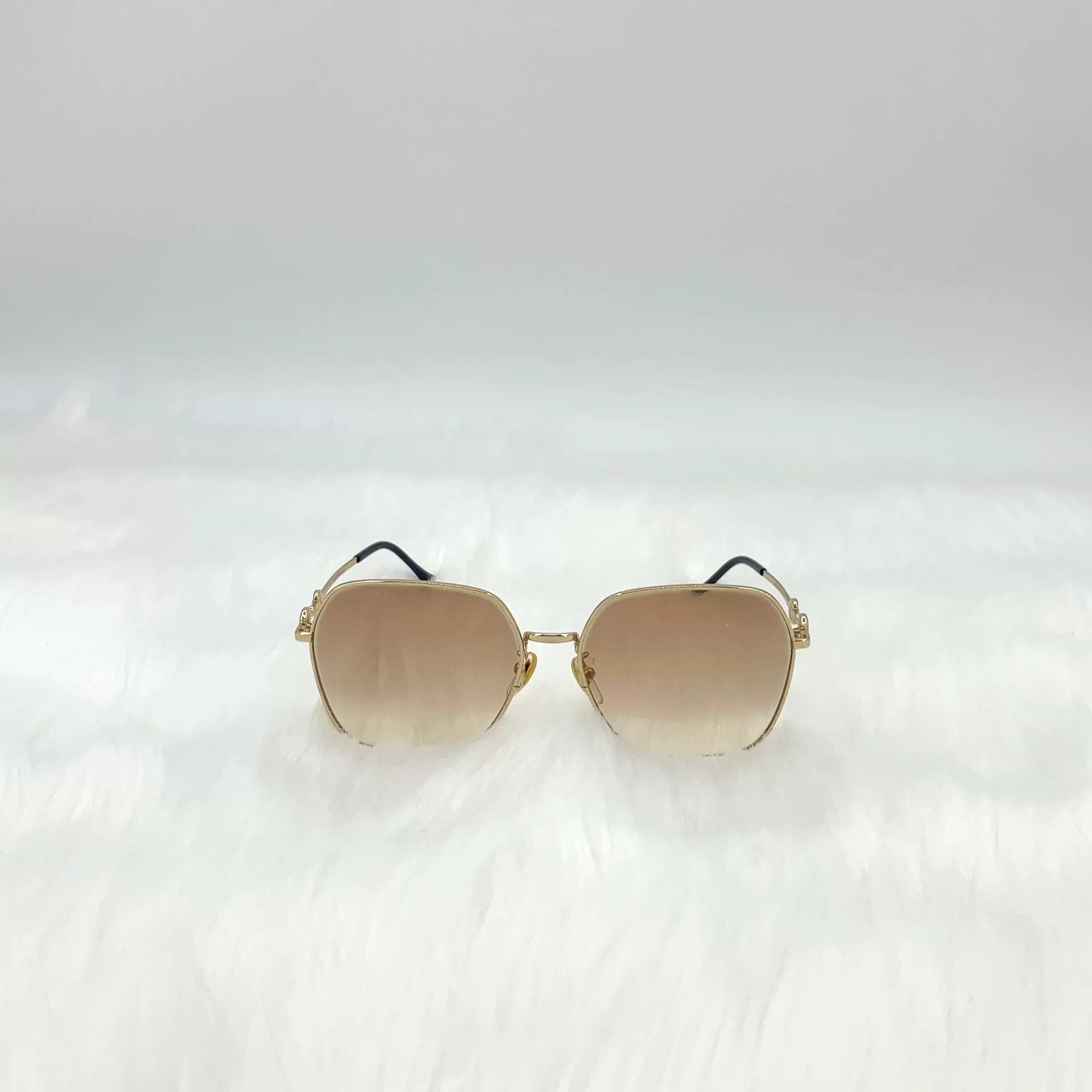Gucci Gucci Gradient Brown Square Horsebit Sunglasses Size ONE SIZE - 3 Thumbnail