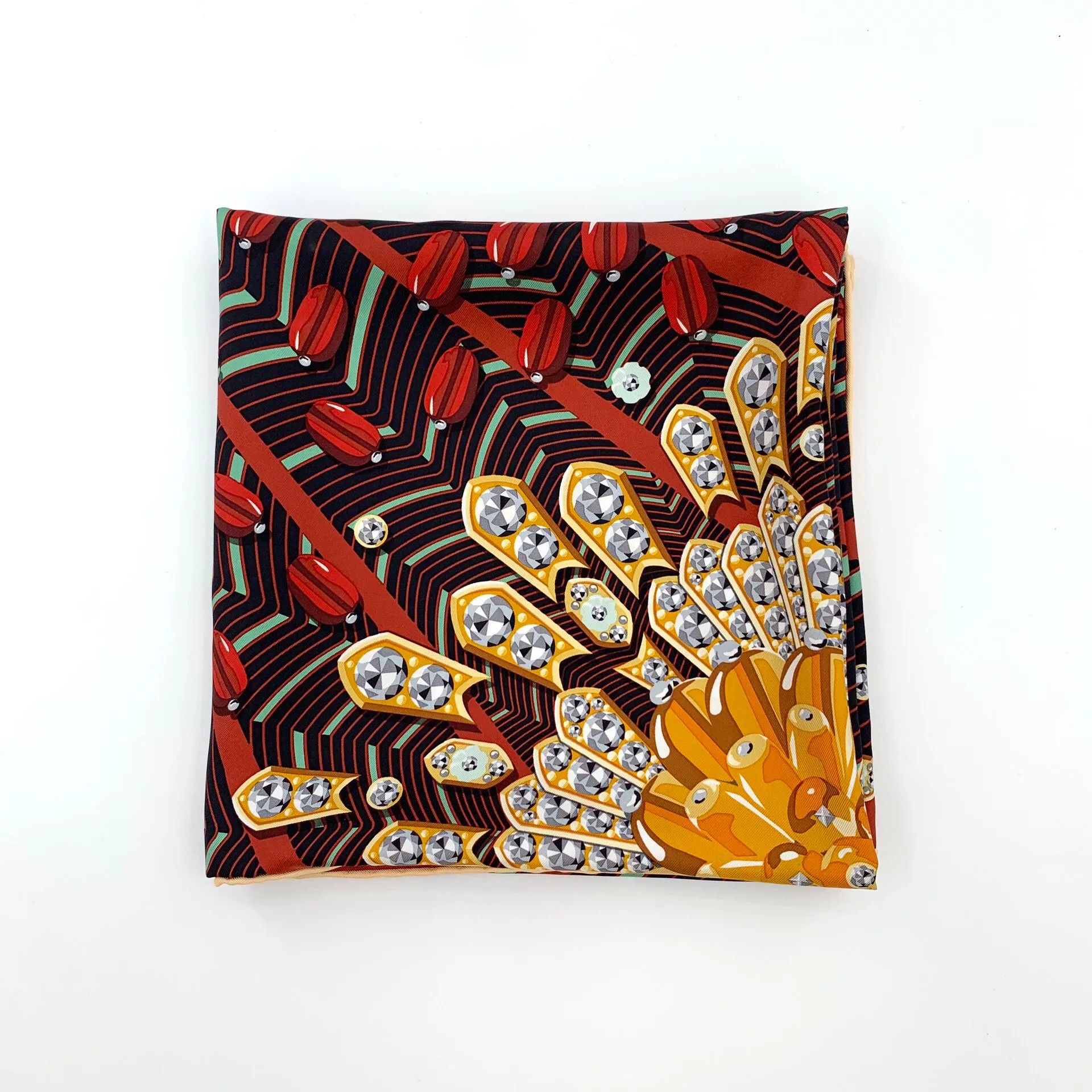 Cartier Cartier Multi-Color Rhinestone Silk Scarf Size ONE SIZE - 5 Thumbnail
