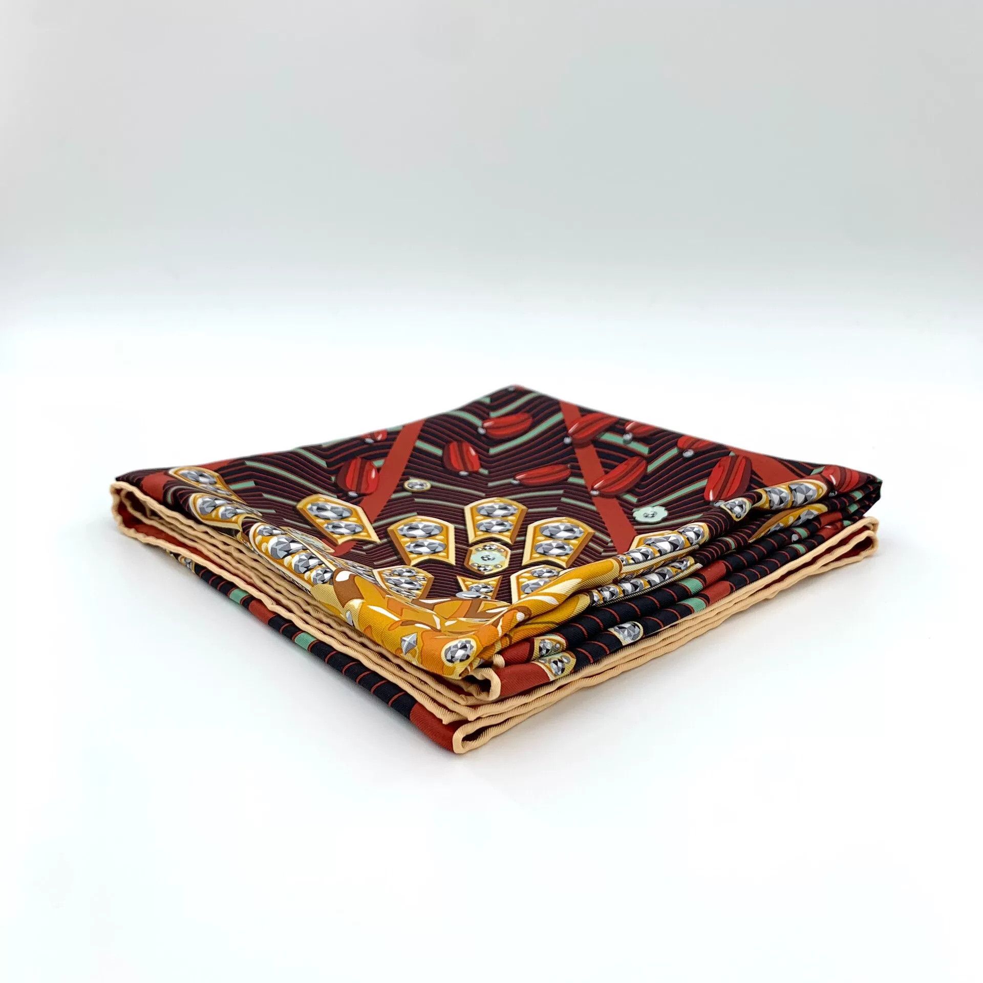 Cartier Cartier Multi-Color Rhinestone Silk Scarf Size ONE SIZE - 6 Thumbnail