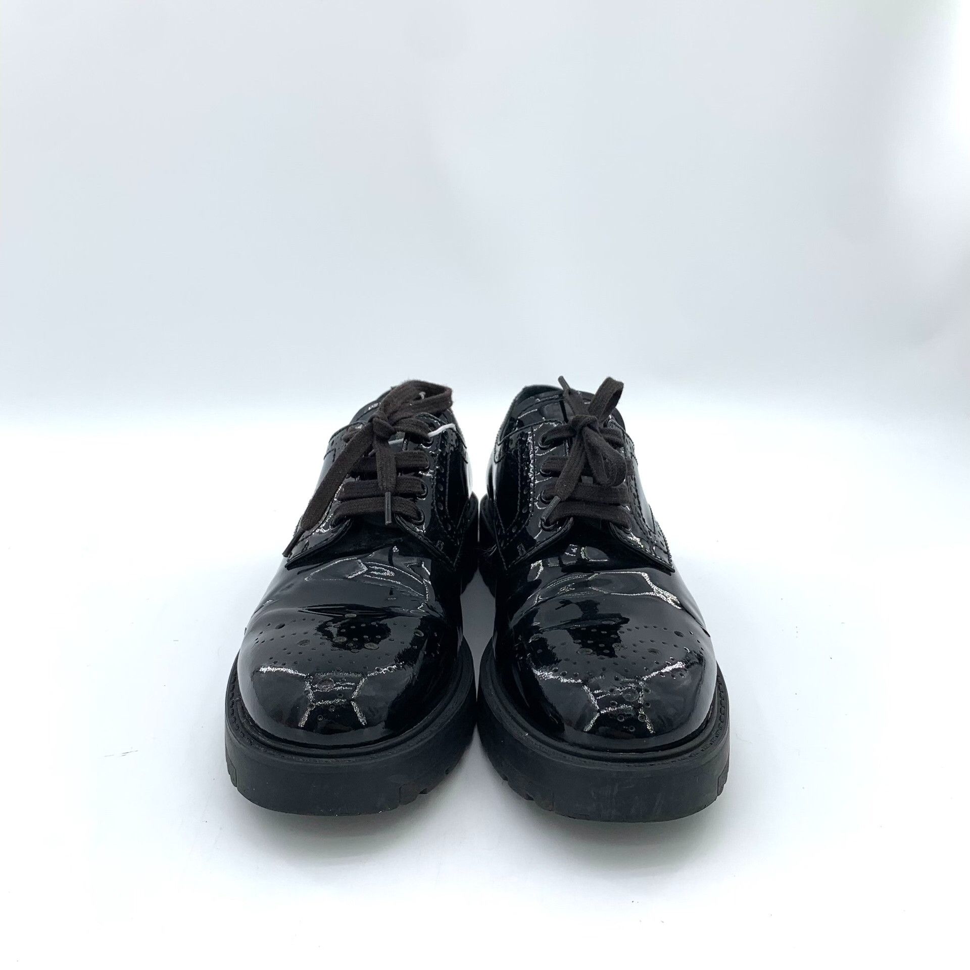 Prada Prada Black Patent Leather Round Toe Flats Size US 6.5 / IT 36.5 - 3 Thumbnail