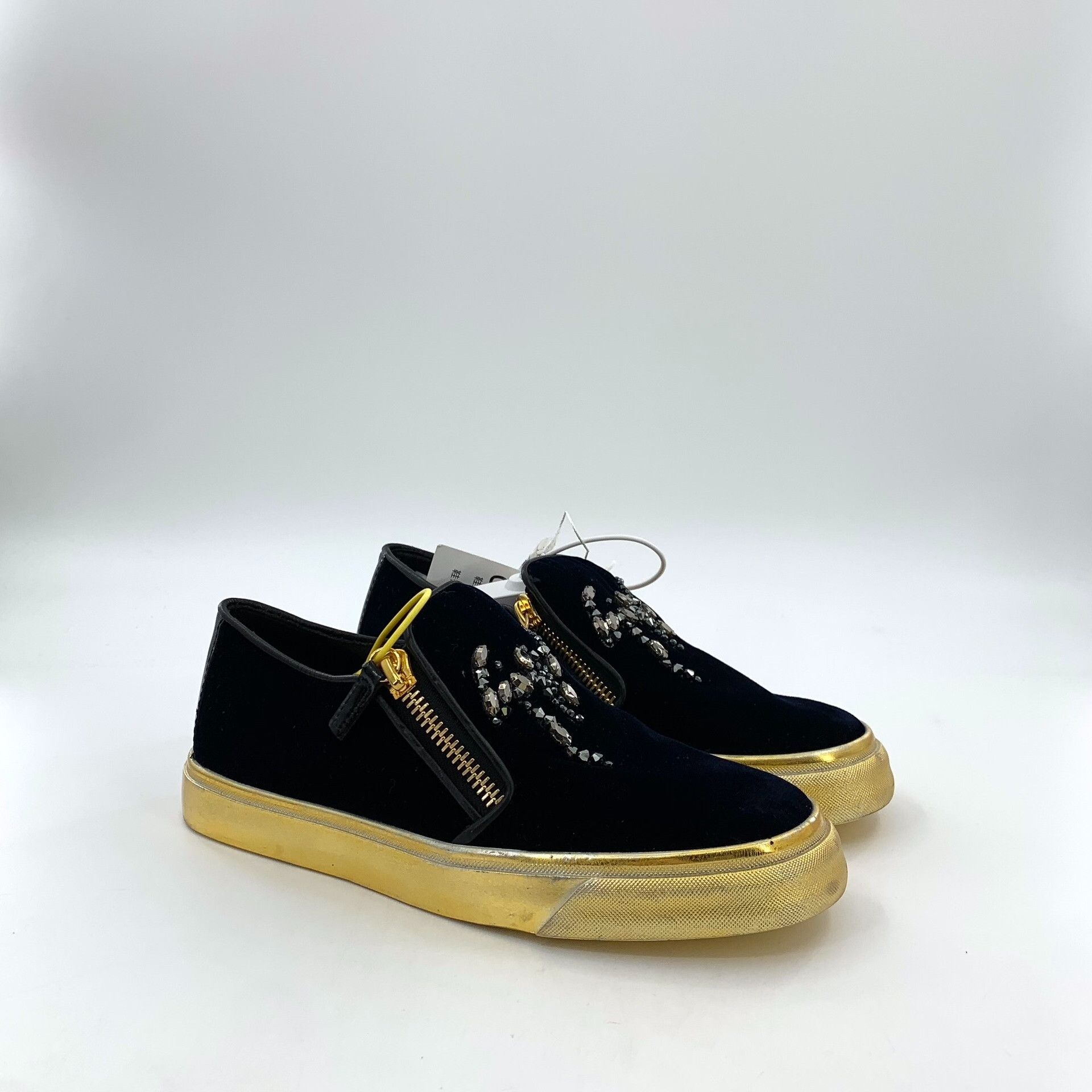 Giuseppe Zanotti Giuseppe Zanotti Crystal Letter Flat Sneakers Size US 6 / IT 36 - 2 Thumbnail