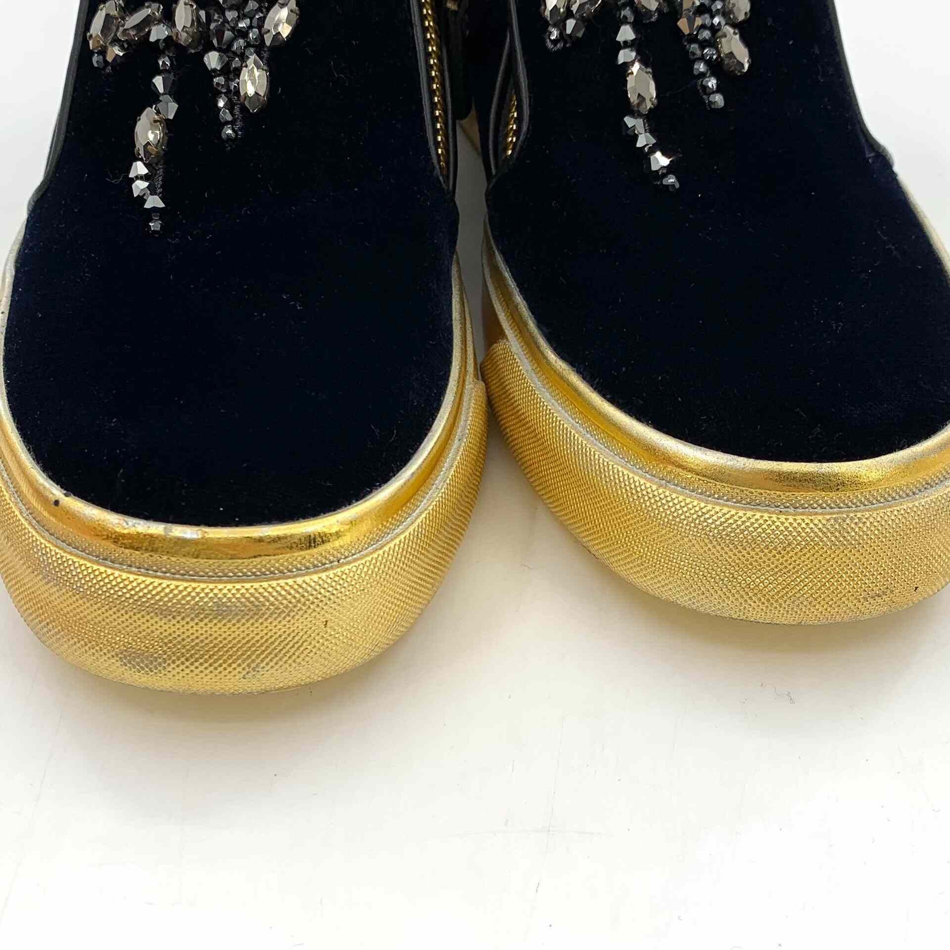 Giuseppe Zanotti Giuseppe Zanotti Crystal Letter Flat Sneakers Size US 6 / IT 36 - 9 Thumbnail