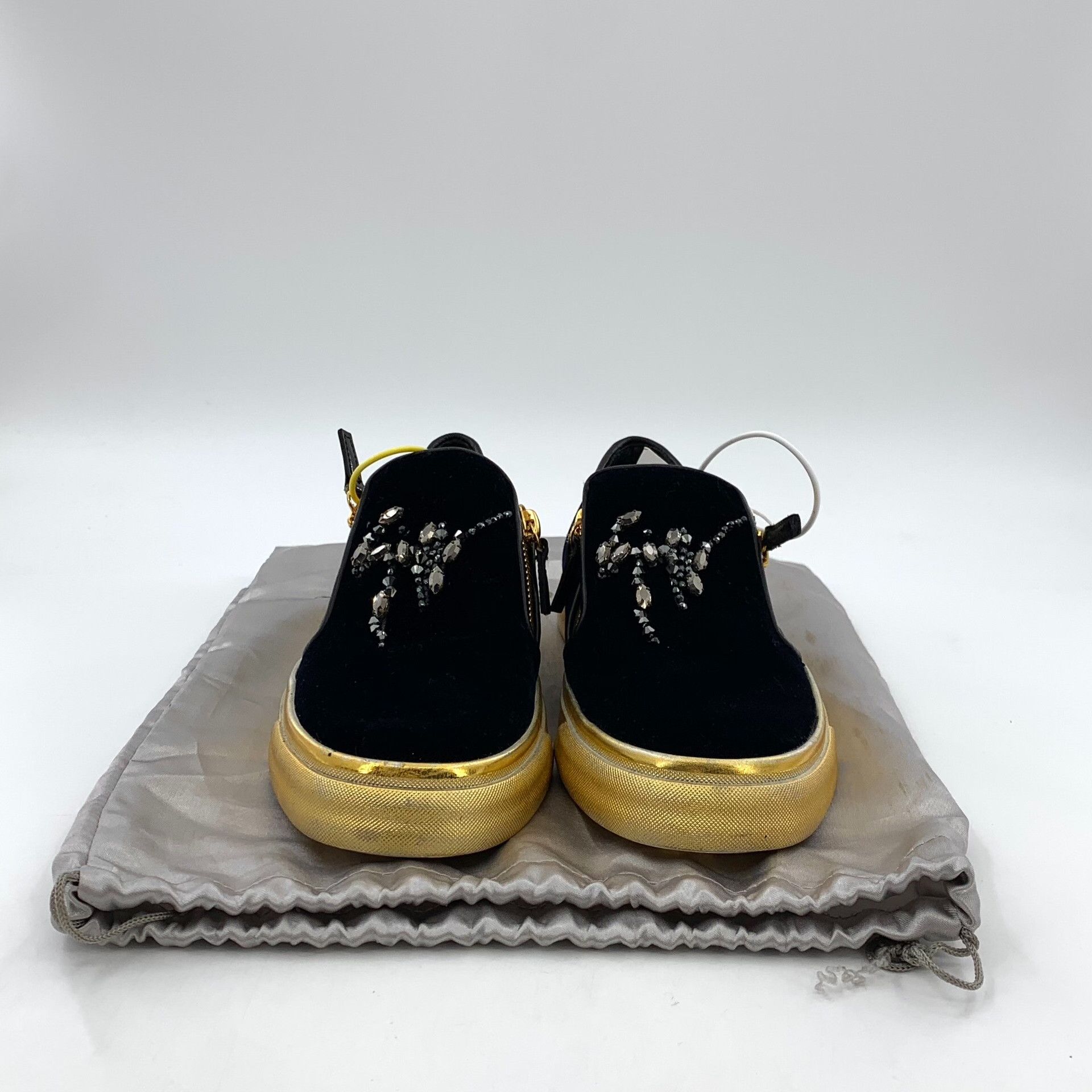 Giuseppe Zanotti Giuseppe Zanotti Crystal Letter Flat Sneakers Size US 6 / IT 36 - 8 Thumbnail