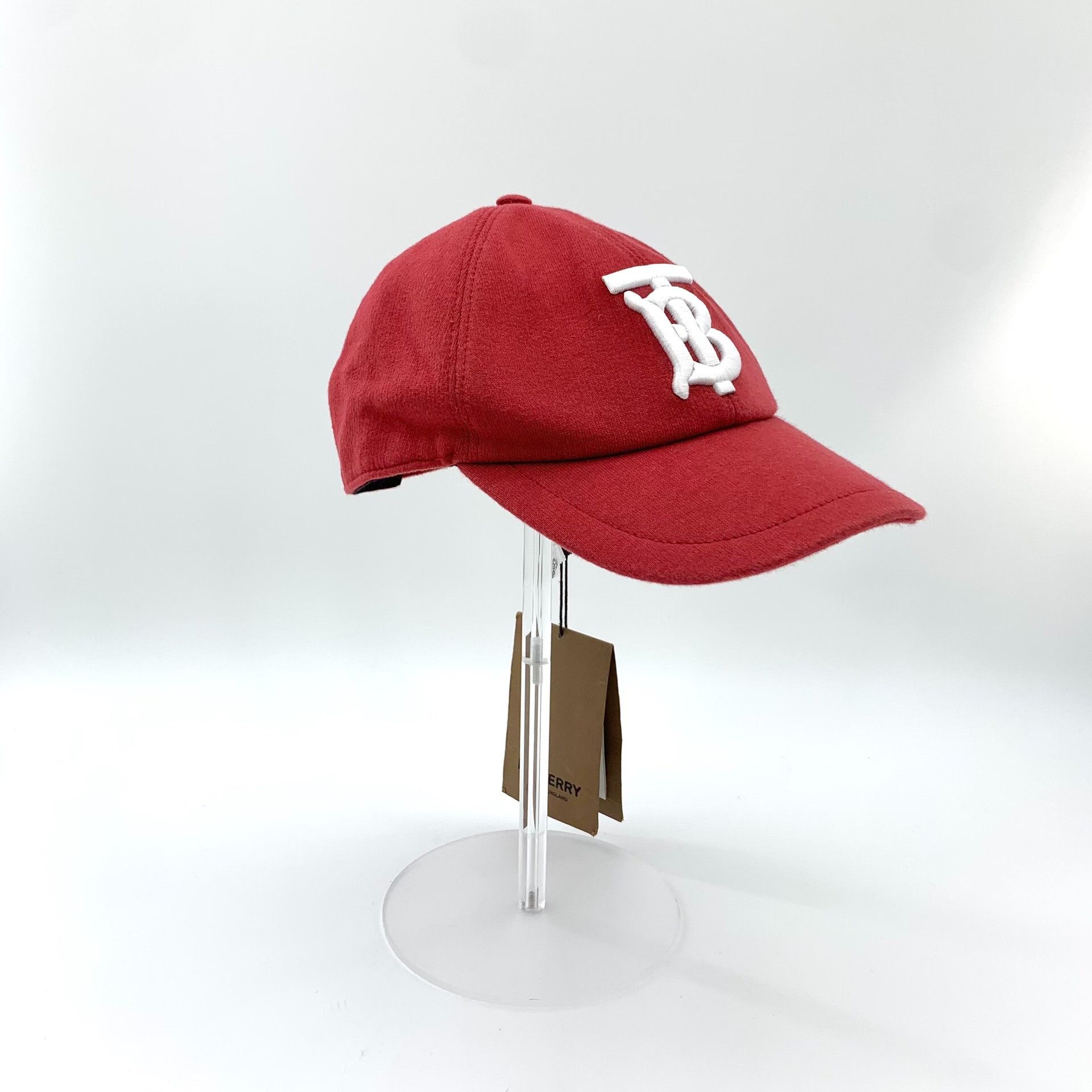 Burberry Burberry Red Tb Embroidered Cotton Cap Size ONE SIZE - 4 Thumbnail
