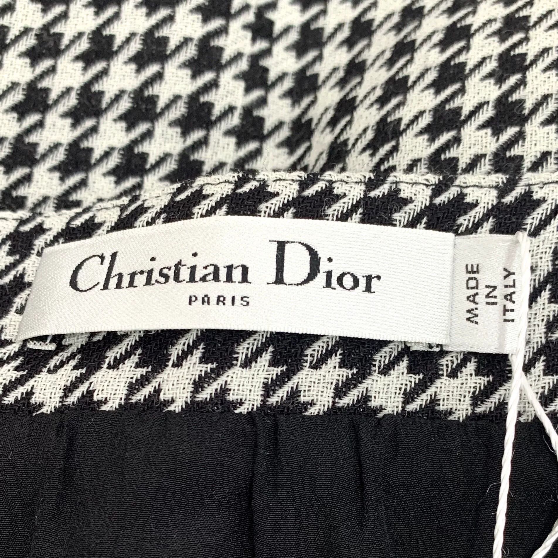Dior Dior Colorblock Houndstooth Wool Knit Skirt Size 38" / US 16 / IT 52 - 5 Thumbnail