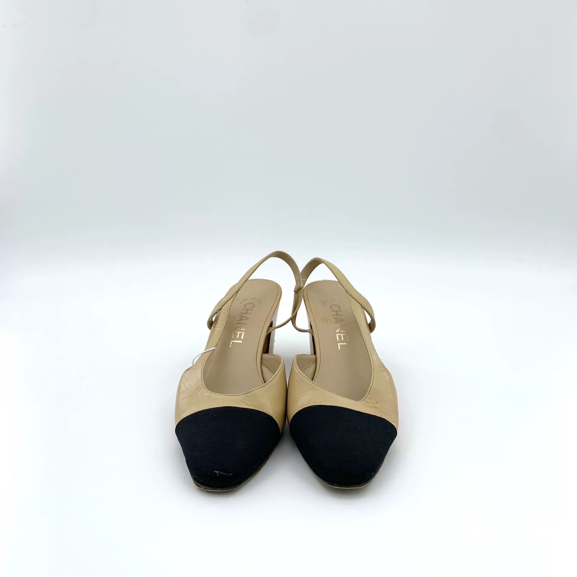 Chanel Chanel Slingback Leather Sandals Size US 5 / IT 35 - 3 Thumbnail