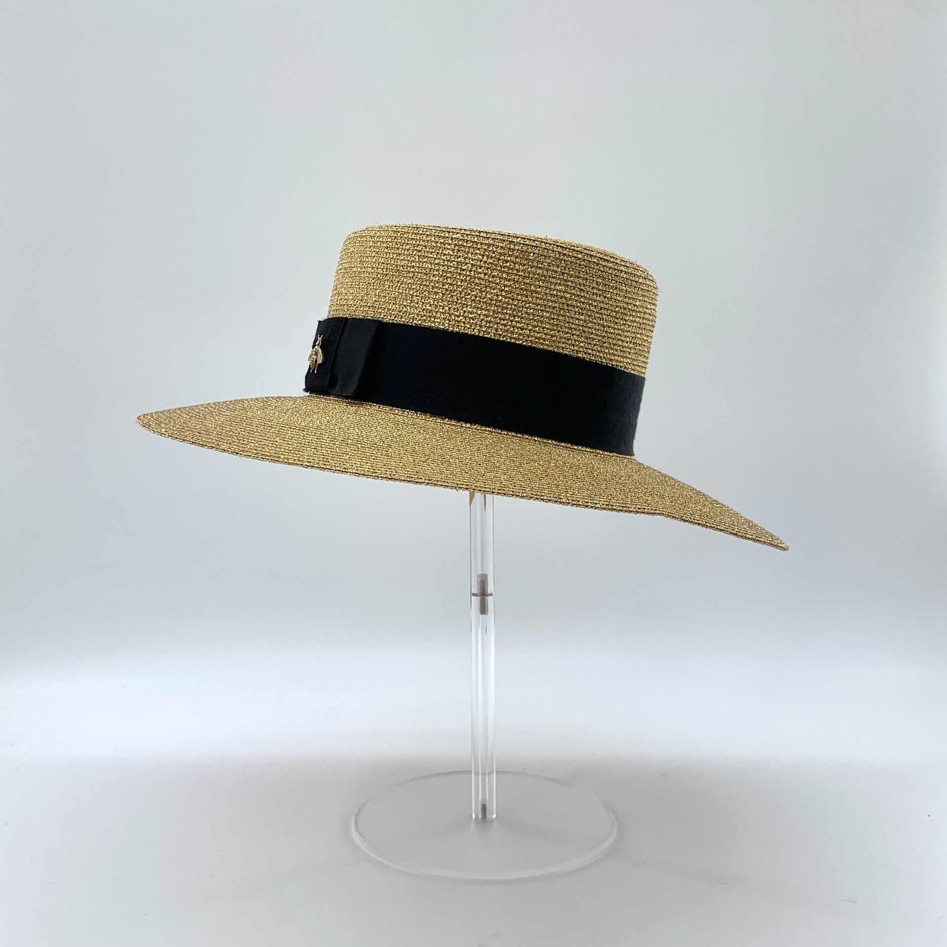 Gucci Gucci Gold Bee Woven Bucket Hat Size ONE SIZE - 2 Thumbnail