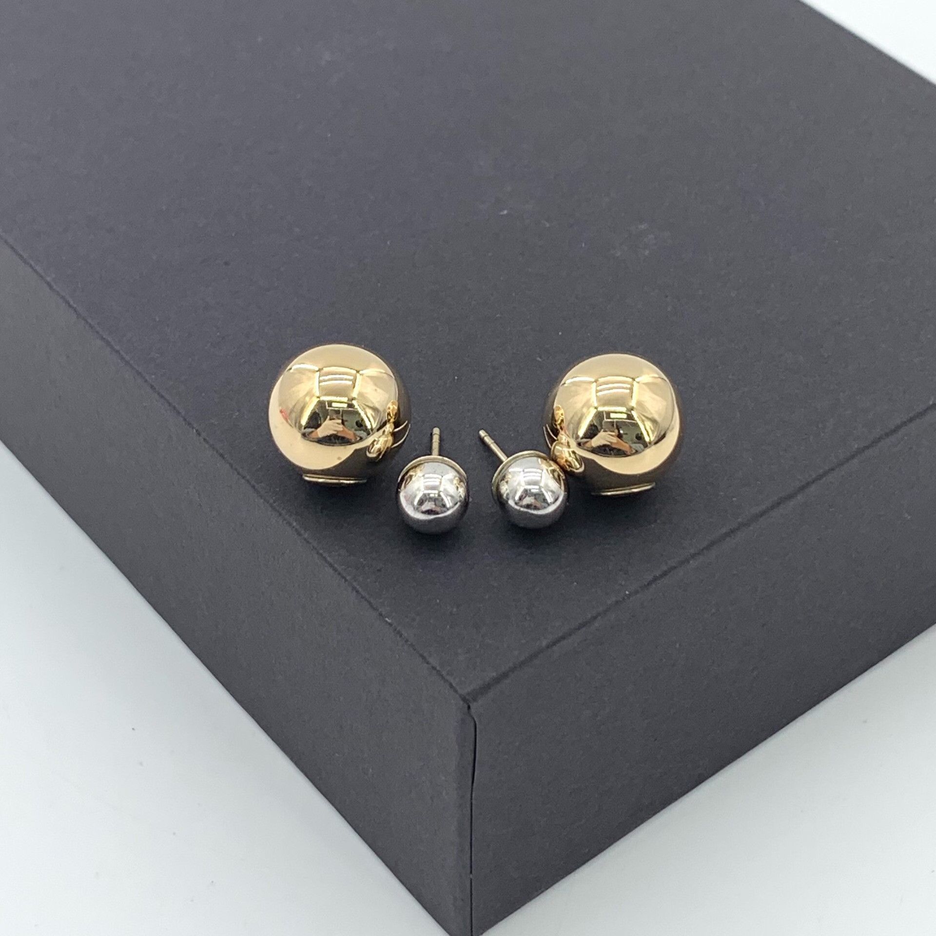 Dior Dior Gold Double Ball Earrings Size ONE SIZE - 3 Thumbnail