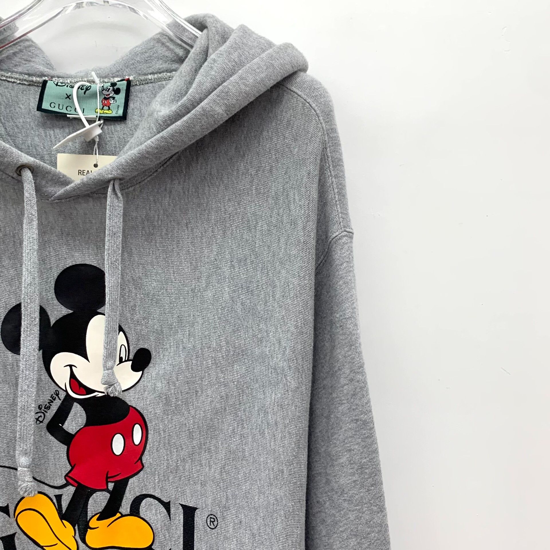 Gucci Gucci x Disney Mickey Mouse Gray Cotton Hoodie Size US XL / EU 56 / 4 - 3 Thumbnail
