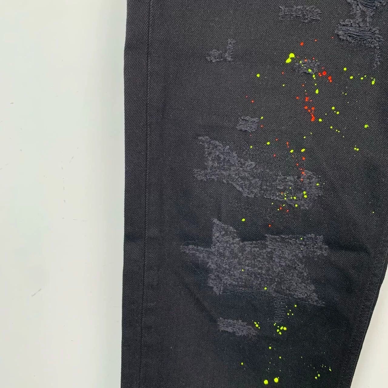 Philipp Plein Philipp Plein Black Paint Cotton Straight Jeans Size US 32 / EU 48 - 4 Thumbnail