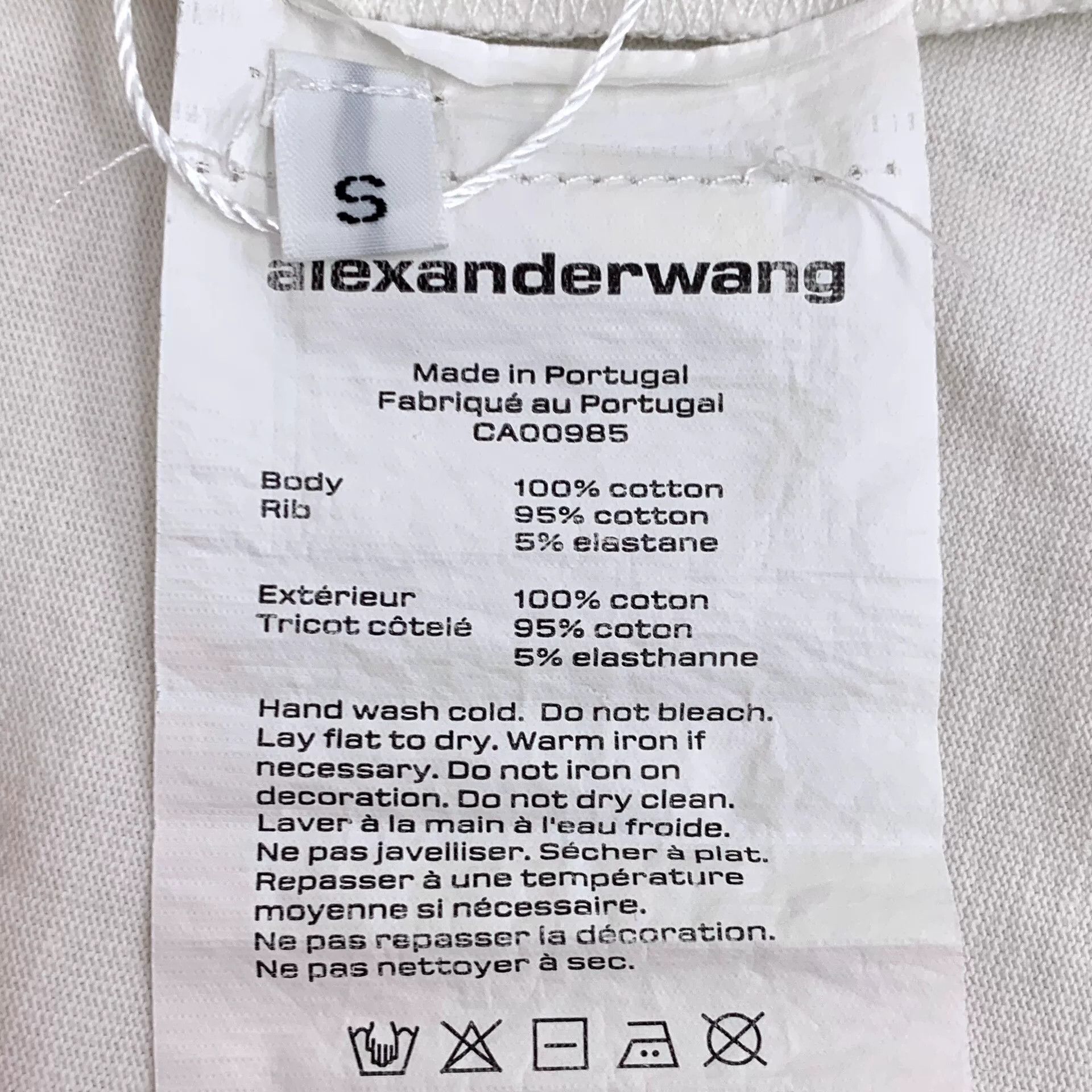 Alexander Wang Alexander Wang Letter Chain Cotton T-Shirt Size S / US 4 / IT 40 - 6 Thumbnail