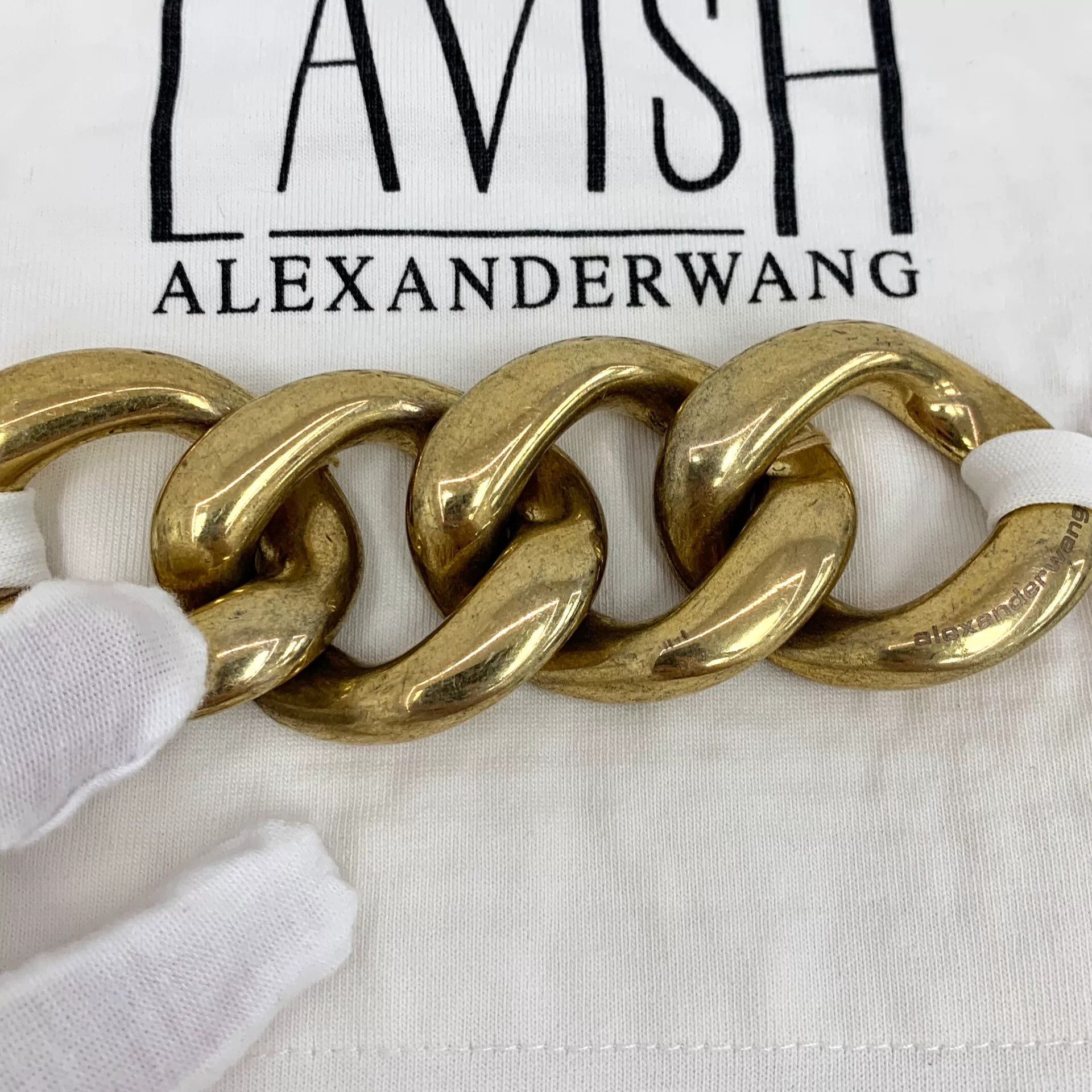 Alexander Wang Alexander Wang Letter Chain Cotton T-Shirt Size S / US 4 / IT 40 - 7 Thumbnail