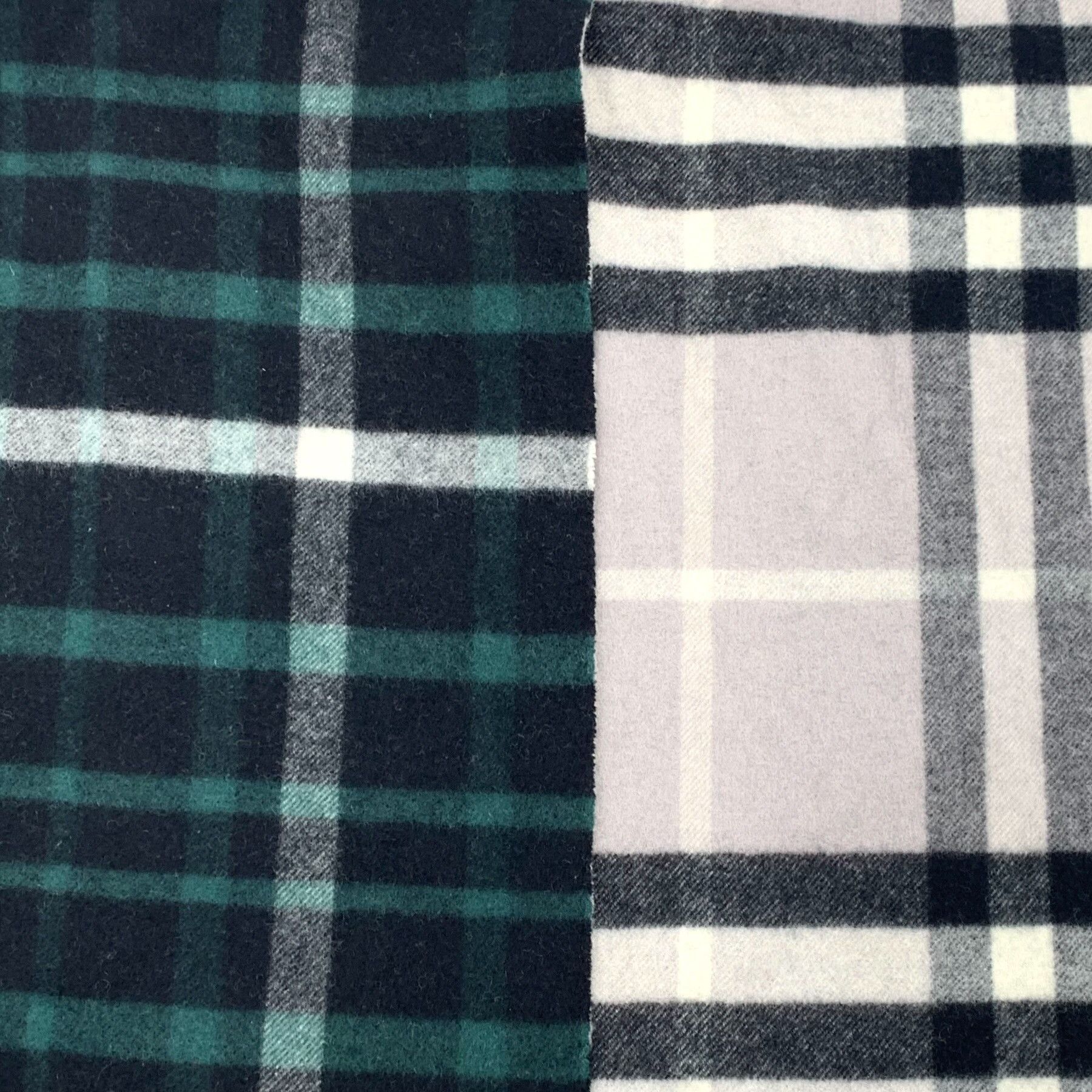 Burberry Burberry Green Plaid Wool Fringe Scarf Size ONE SIZE - 7 Thumbnail