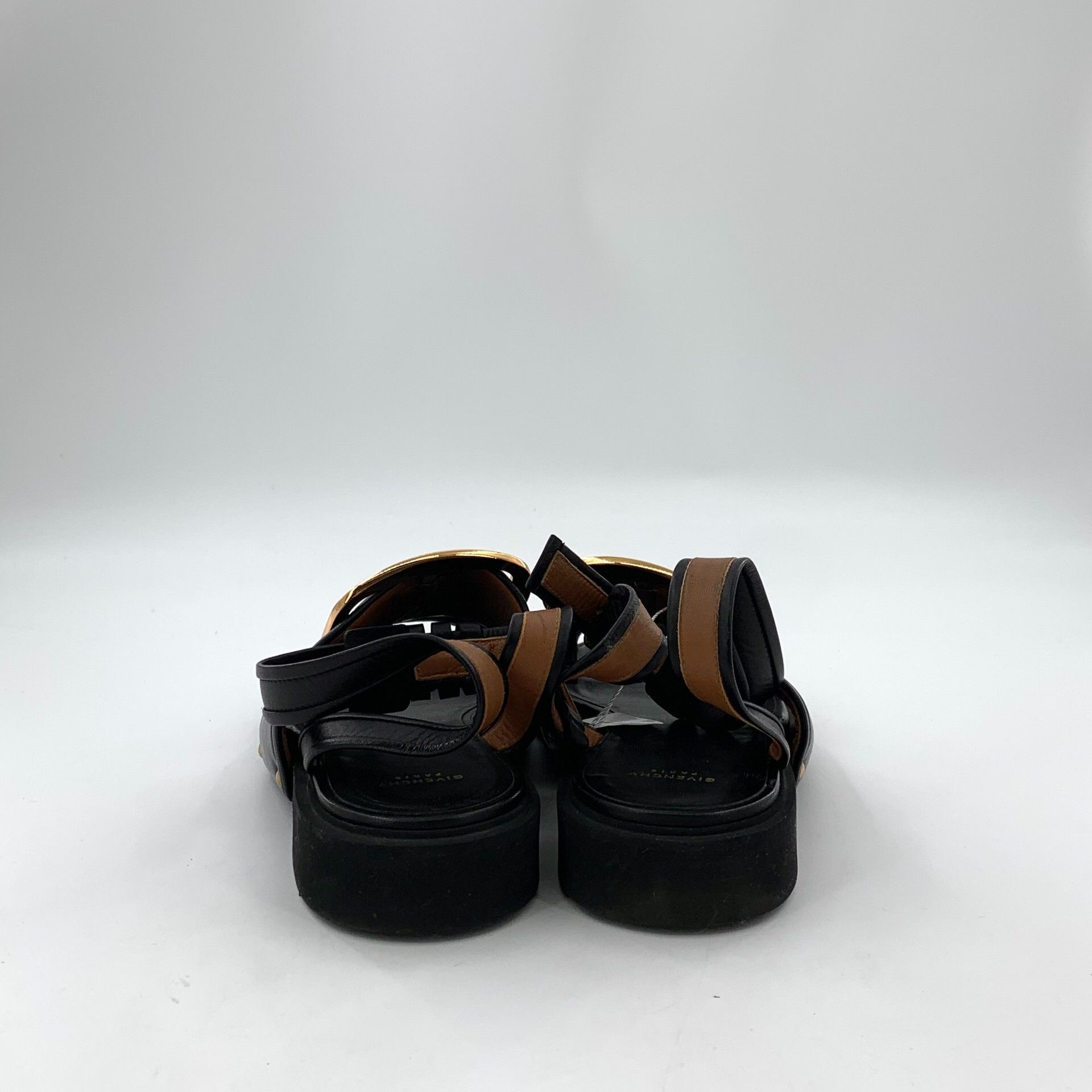 Givenchy Givenchy Black Leather Square Buckle Flat Sandals Size US 6 / IT 36 - 4 Thumbnail