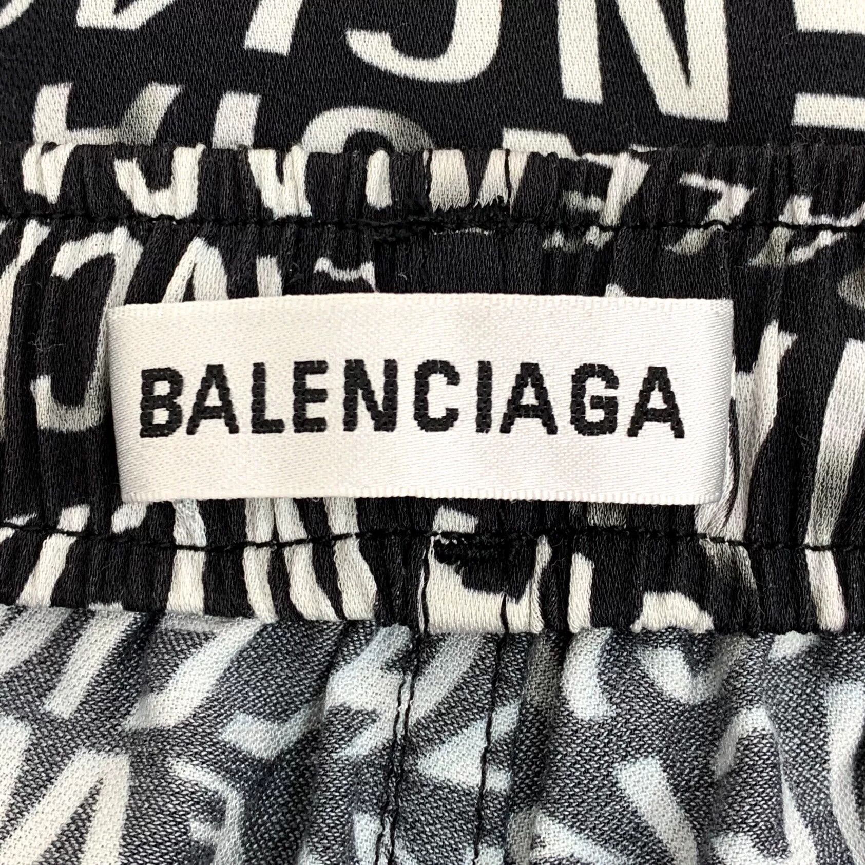Balenciaga Balenciaga Logo Print Loose Straight Pants Size 38" / US 16 / IT 52 - 6 Thumbnail