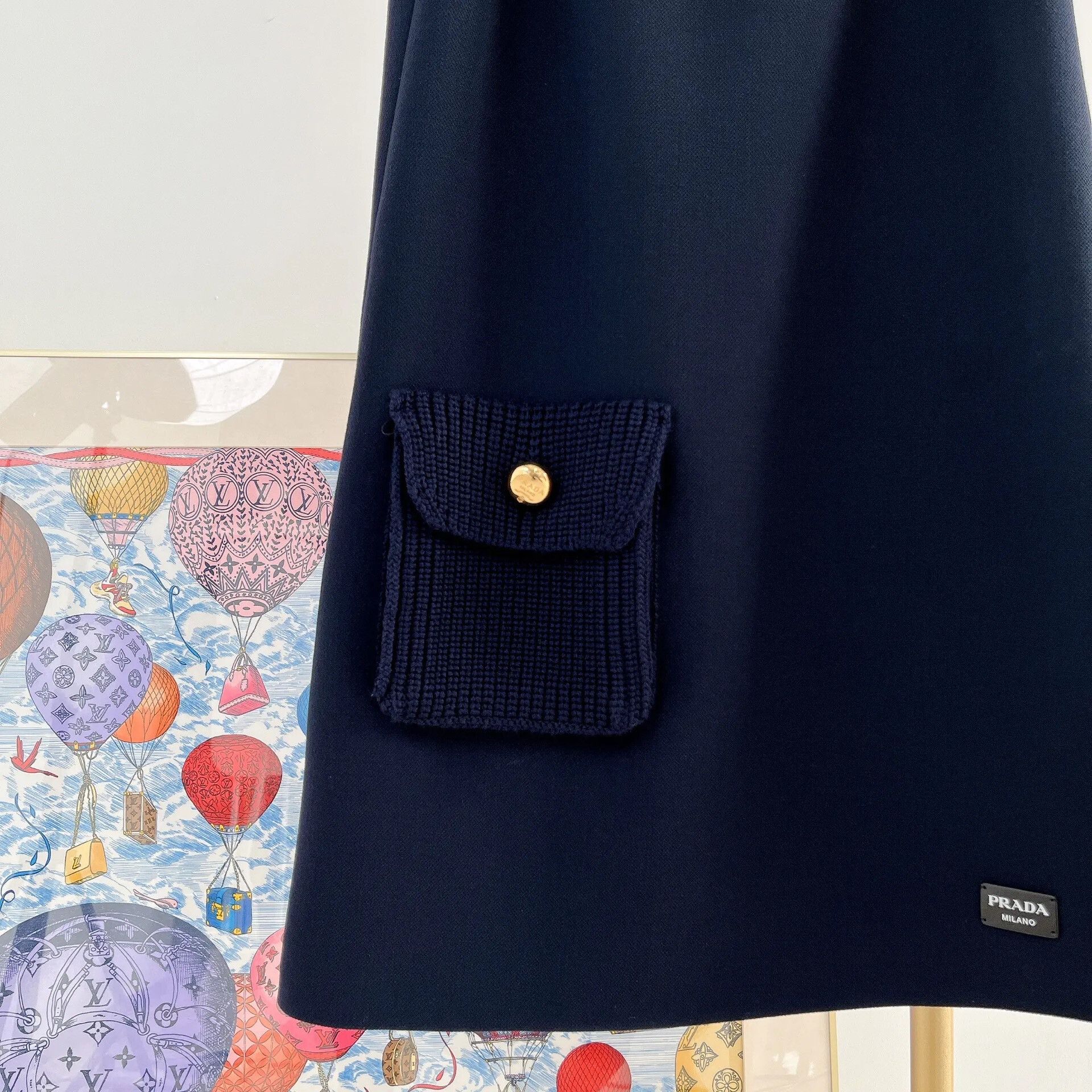 Prada Prada Navy Sleeveless Dress 38 Size S / US 4 / IT 40 - 4 Thumbnail