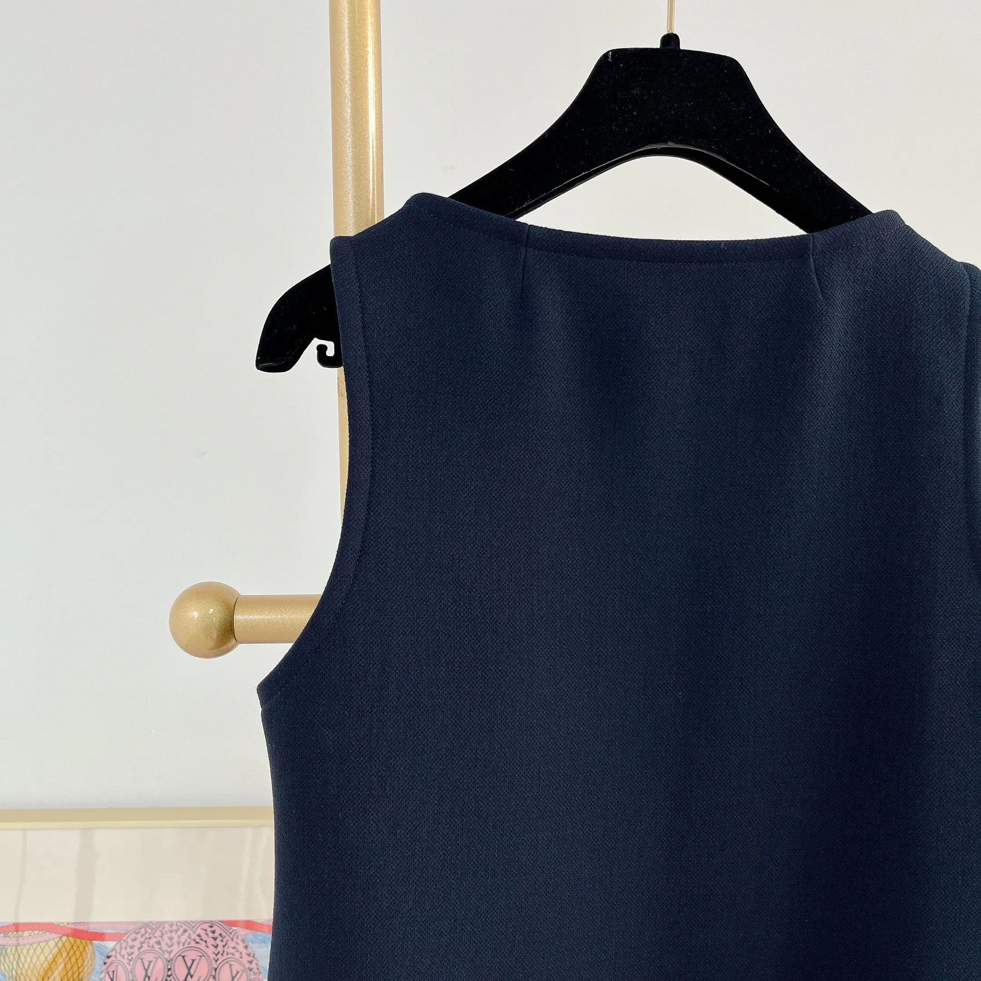 Prada Prada Navy Sleeveless Dress 38 Size S / US 4 / IT 40 - 6 Thumbnail