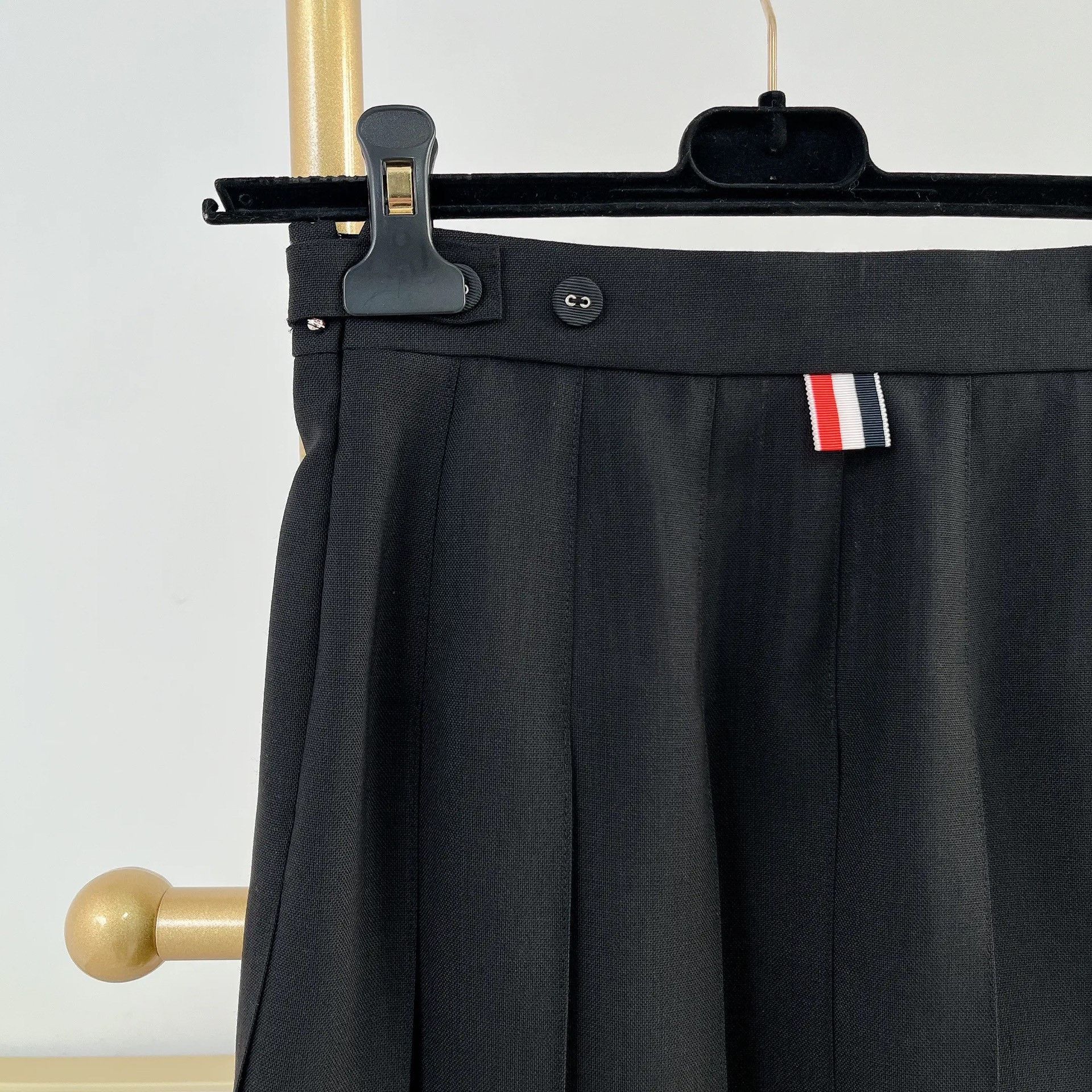 Thom Browne Thom Browne Black Pleated A-line Skirt Size 36" / US 14 / IT 50 - 6 Thumbnail