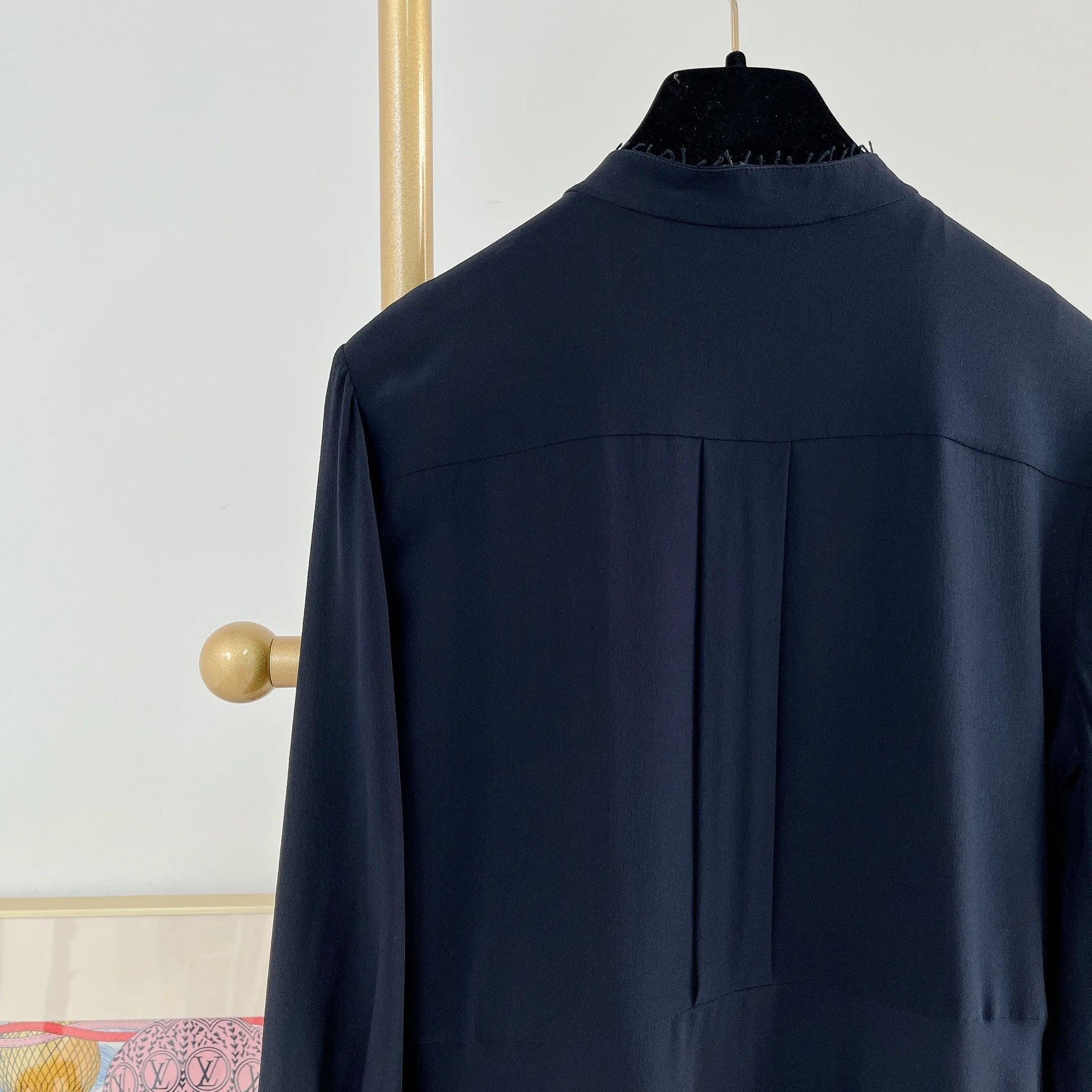 Chloe Chloe Navy Blue Silk Dress Size XXS / US 00 / IT 34 - 5 Thumbnail