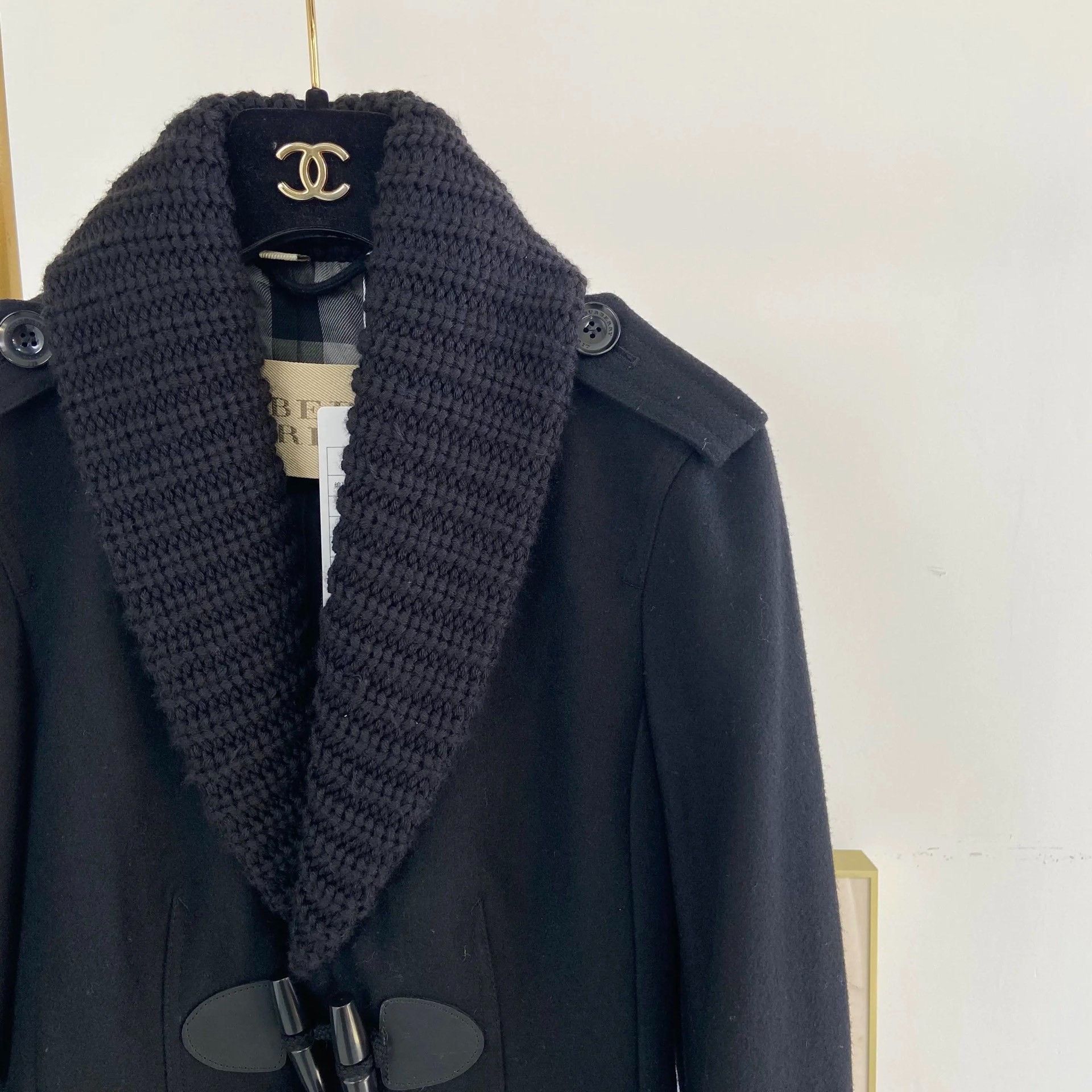 Burberry Burberry Black Wool Coat Size XS / US 0-2 / IT 36-38 - 3 Thumbnail