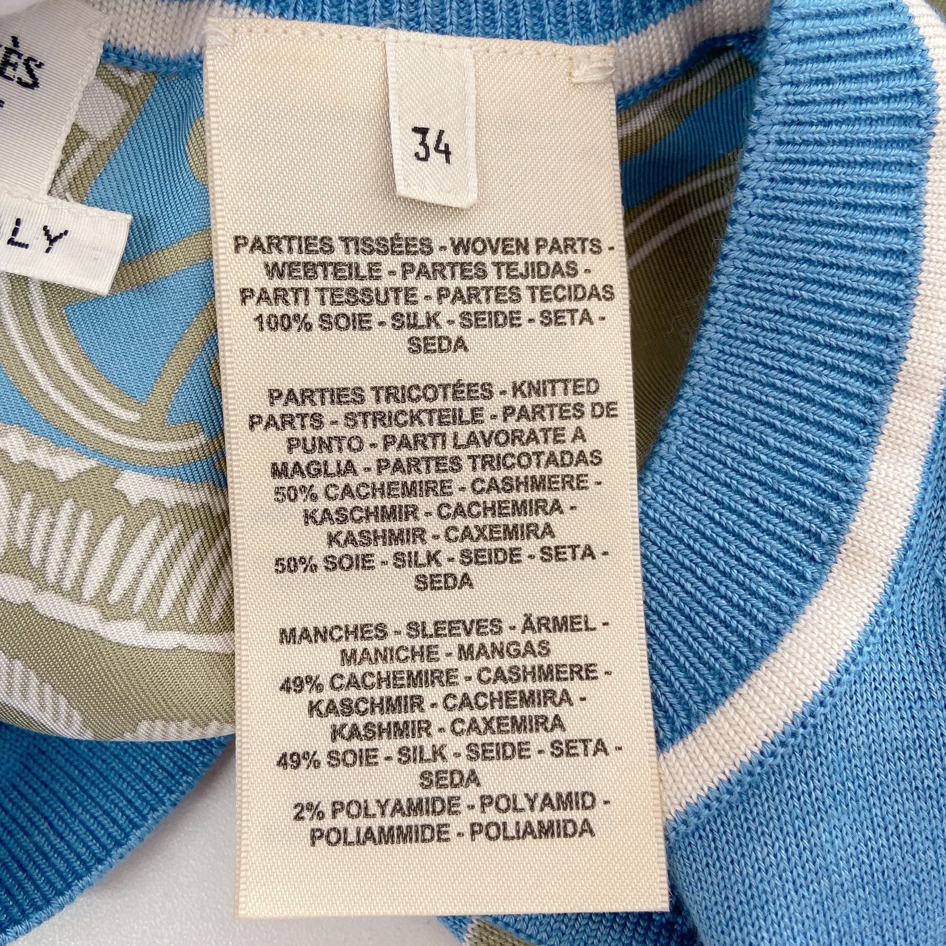 Hermes Hermes Blue Silk Shirt Size 34 Size XXS / US 00 / IT 34 - 8 Thumbnail