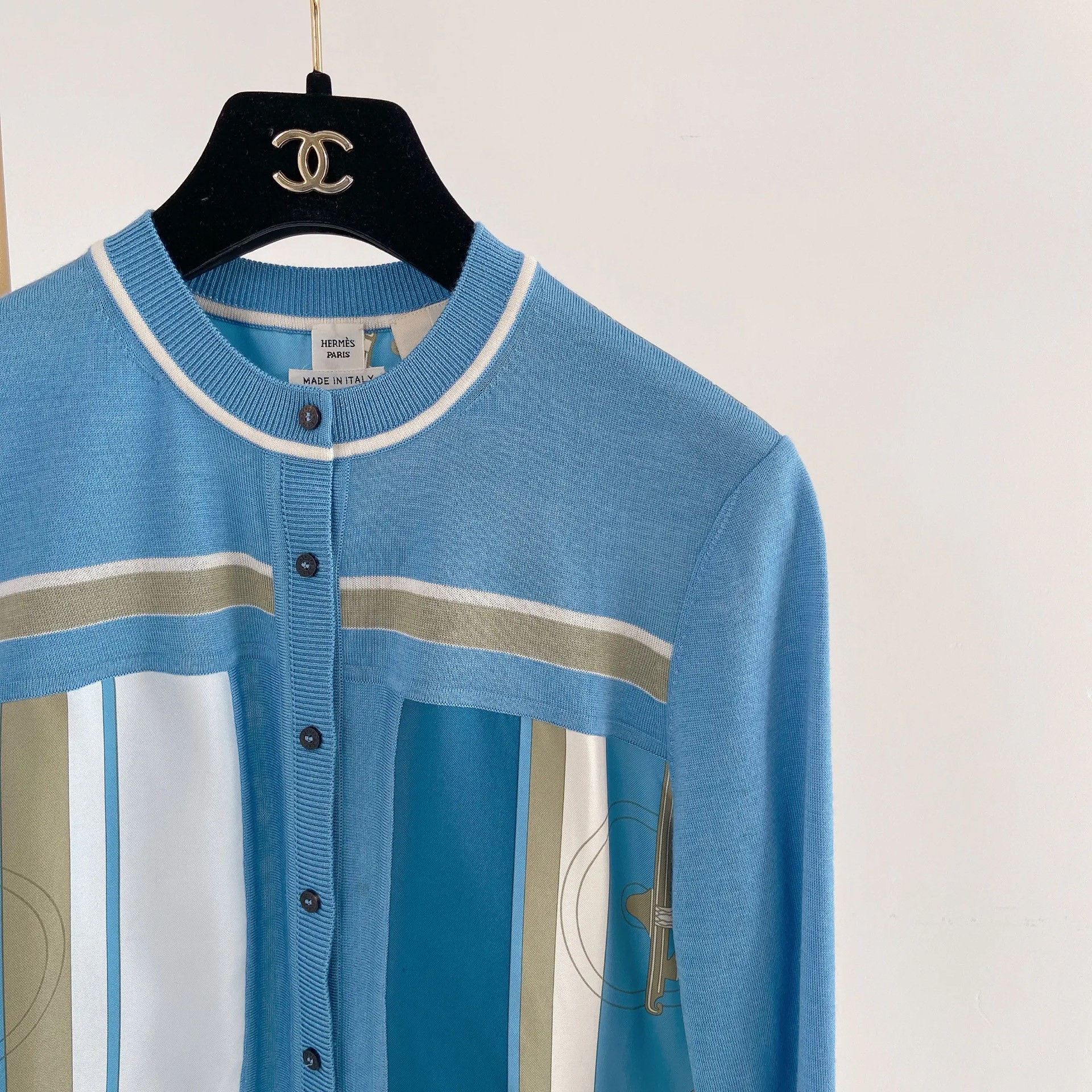 Hermes Hermes Blue Silk Shirt Size 34 Size XXS / US 00 / IT 34 - 3 Thumbnail