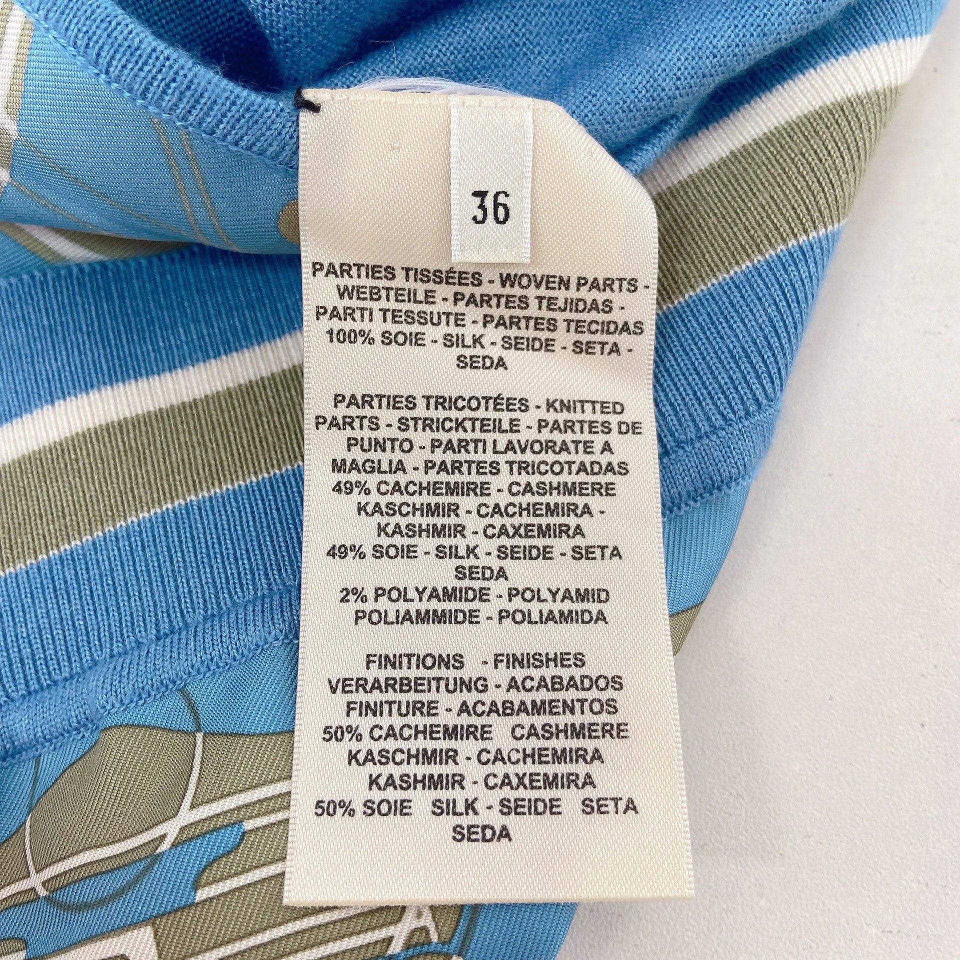 Hermes Hermes Silk Knit Panel T-shirt Size 36 Size XS / US 0-2 / IT 36-38 - 9 Thumbnail
